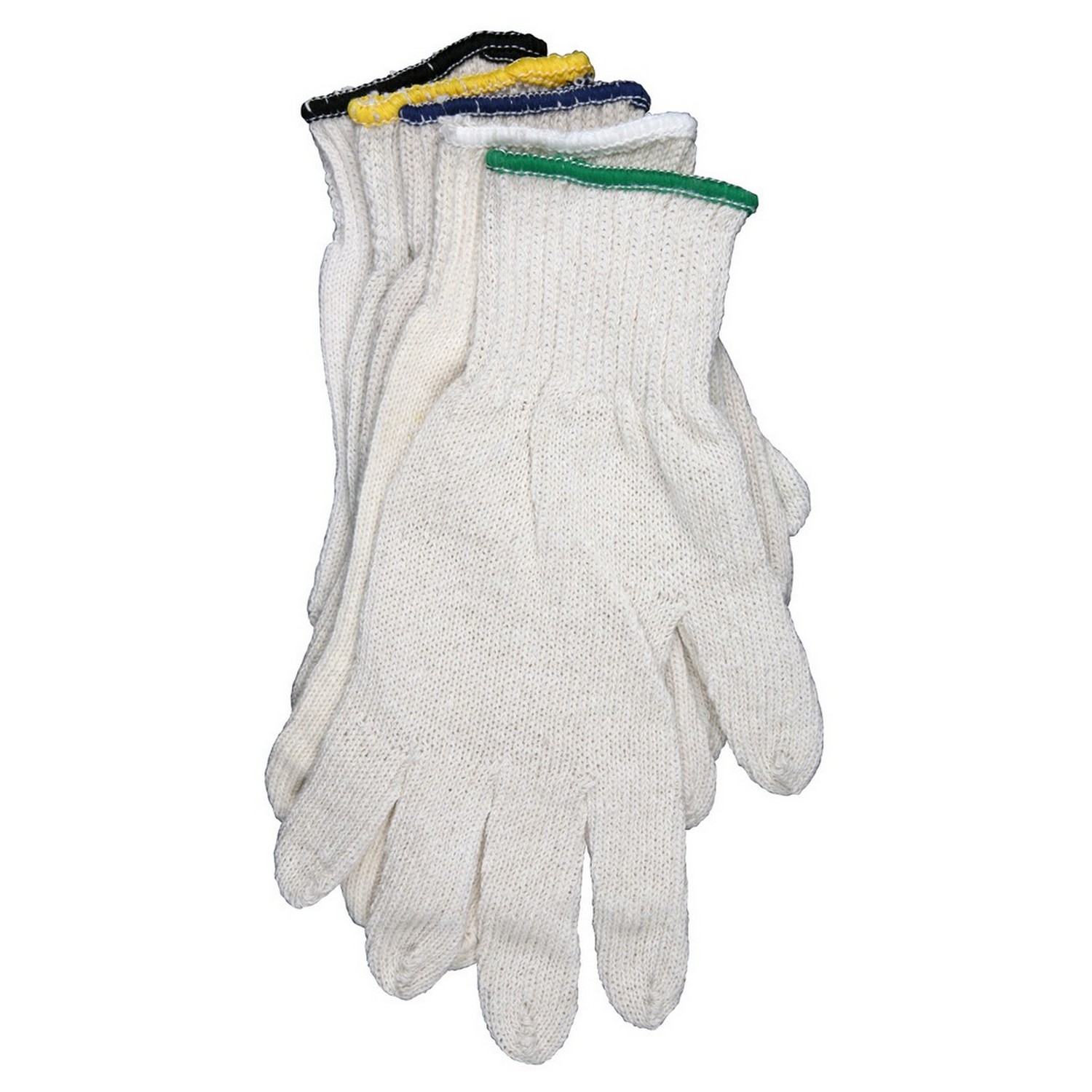 MCR Safety 9500S 7 Gauge Regular Weight String Knit, White Cotton/Polyester, Hemmed