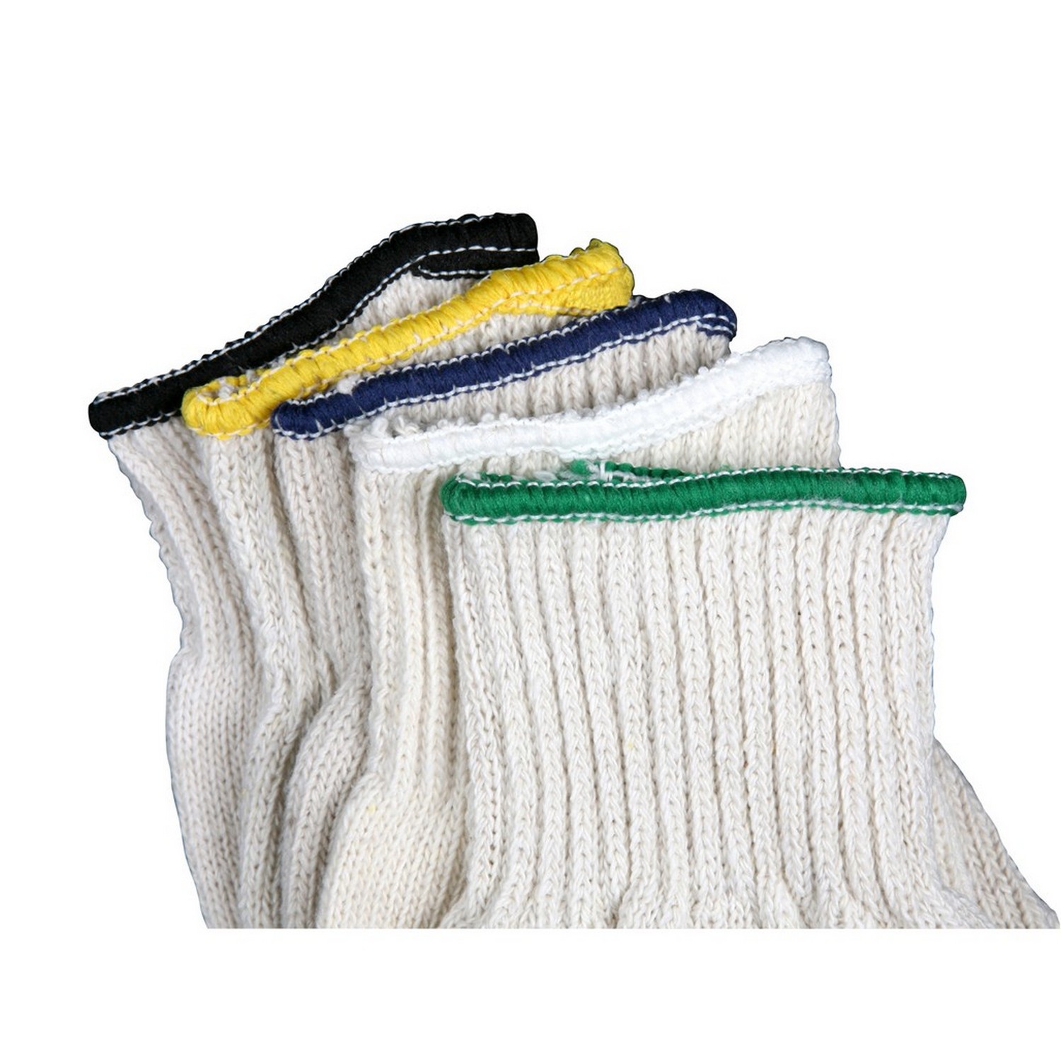MCR Safety 9500S 7 Gauge Regular Weight String Knit, White Cotton/Polyester, Hemmed