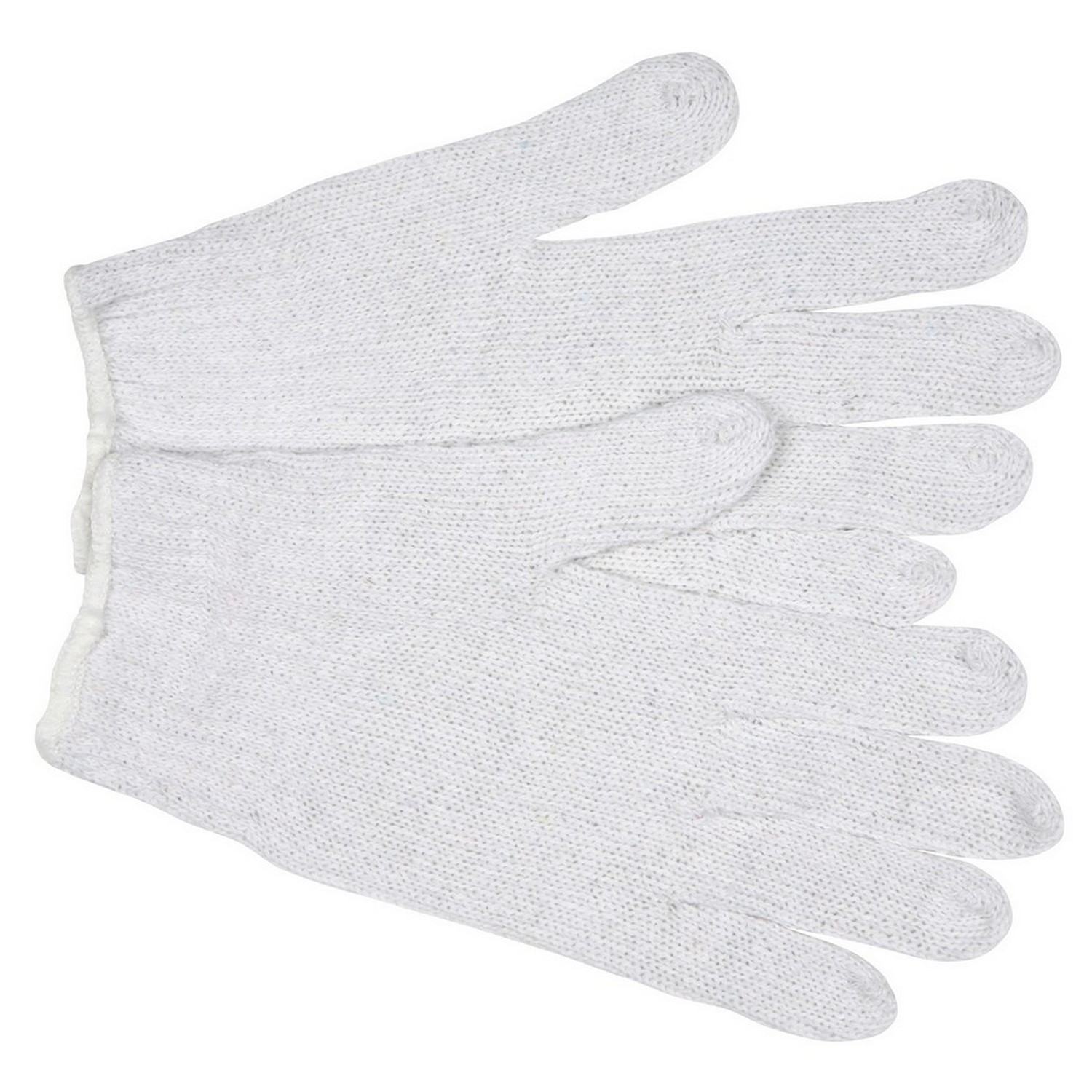 MCR Safety 9600S 7 Gauge Regular Weight String Knit, White Cotton/Polyester, Hemmed