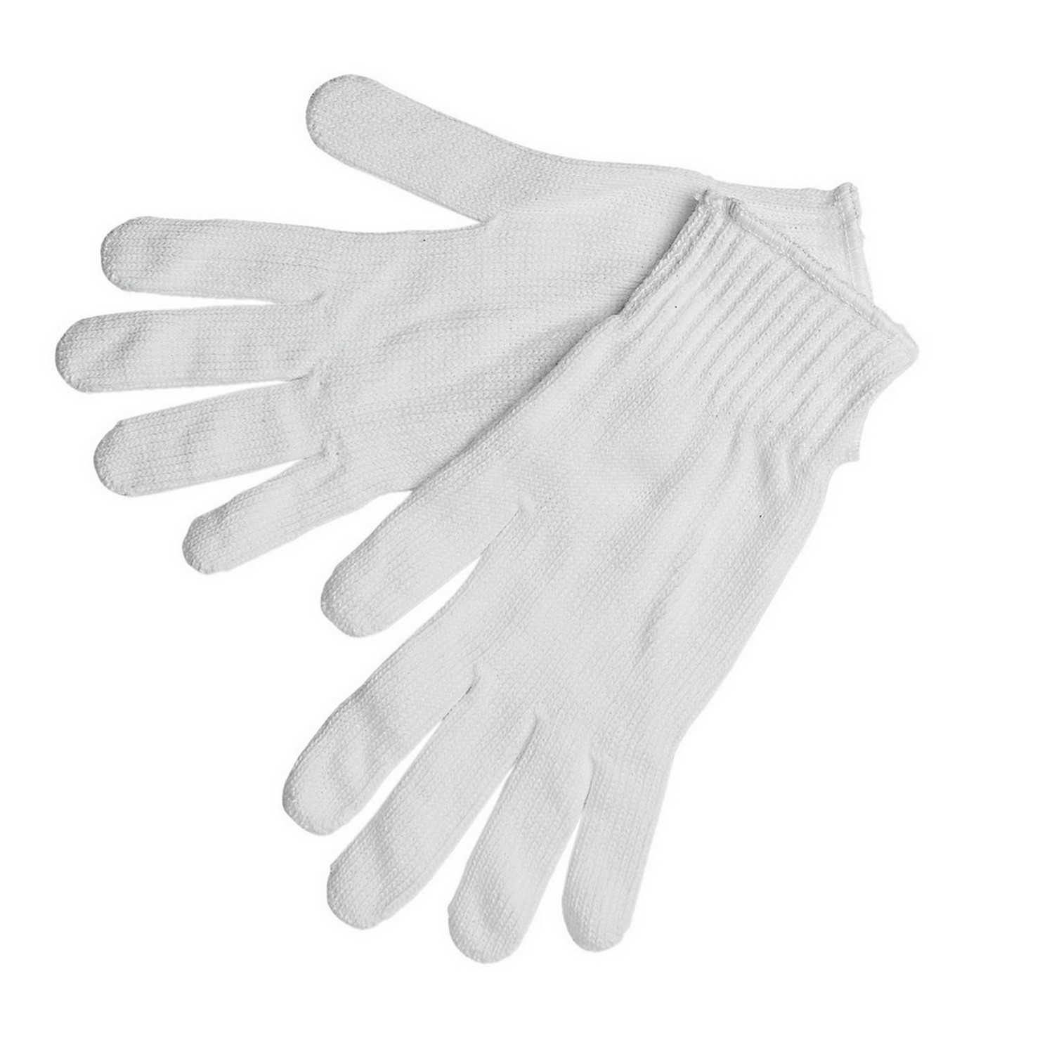 MCR Safety 9616XSM 7 Gauge Regular Weight String Knit, White 100% Polyester, Hemmed