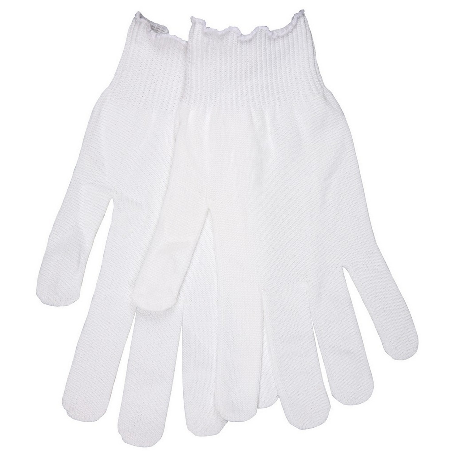 MCR Safety 9627XSM 13 Gauge String Knit, White 100% Polyester, Hemmed