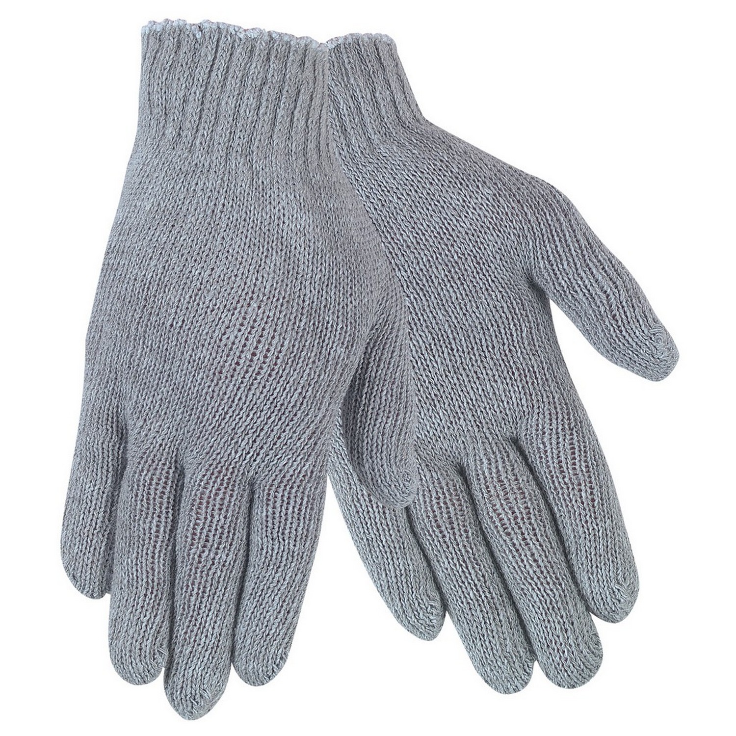 MCR Safety 9639SM 7 Gauge Economy Weight String Knit, Gray Cotton/Polyester, Hemmed