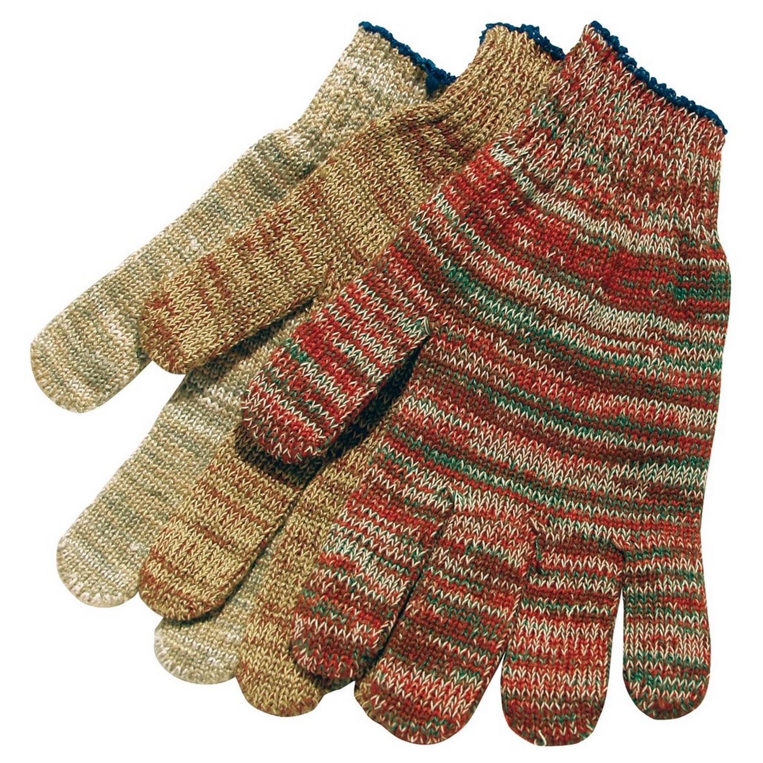 MCR Safety 9643SM 7 Gauge Heavy Weight String Knit, Multi-Color Cotton / Polyester Blend, Hemmed