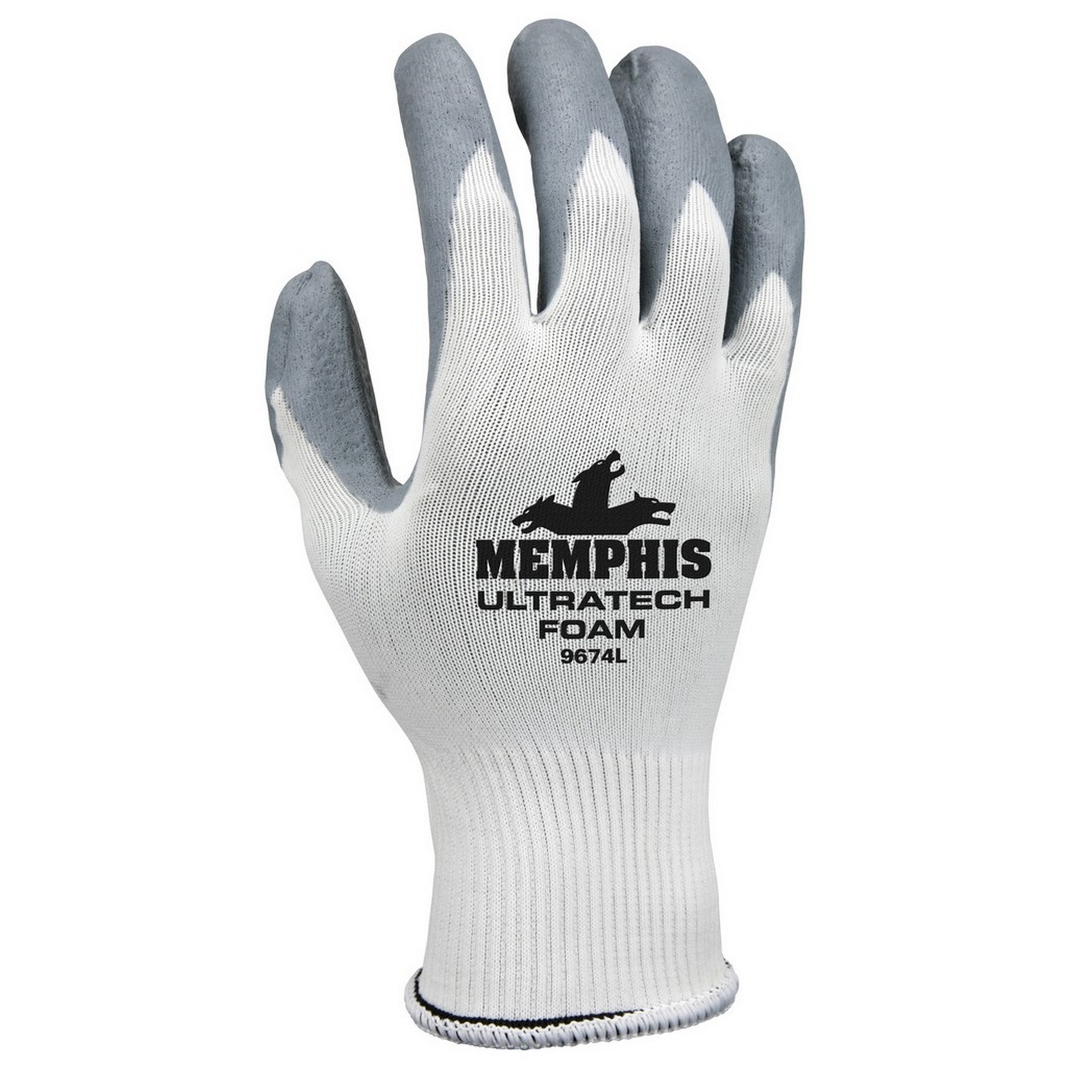 MCR Safety 9674XS UltraTech Foam, 15 Gauge nylon shell, gray nitrile coated palm