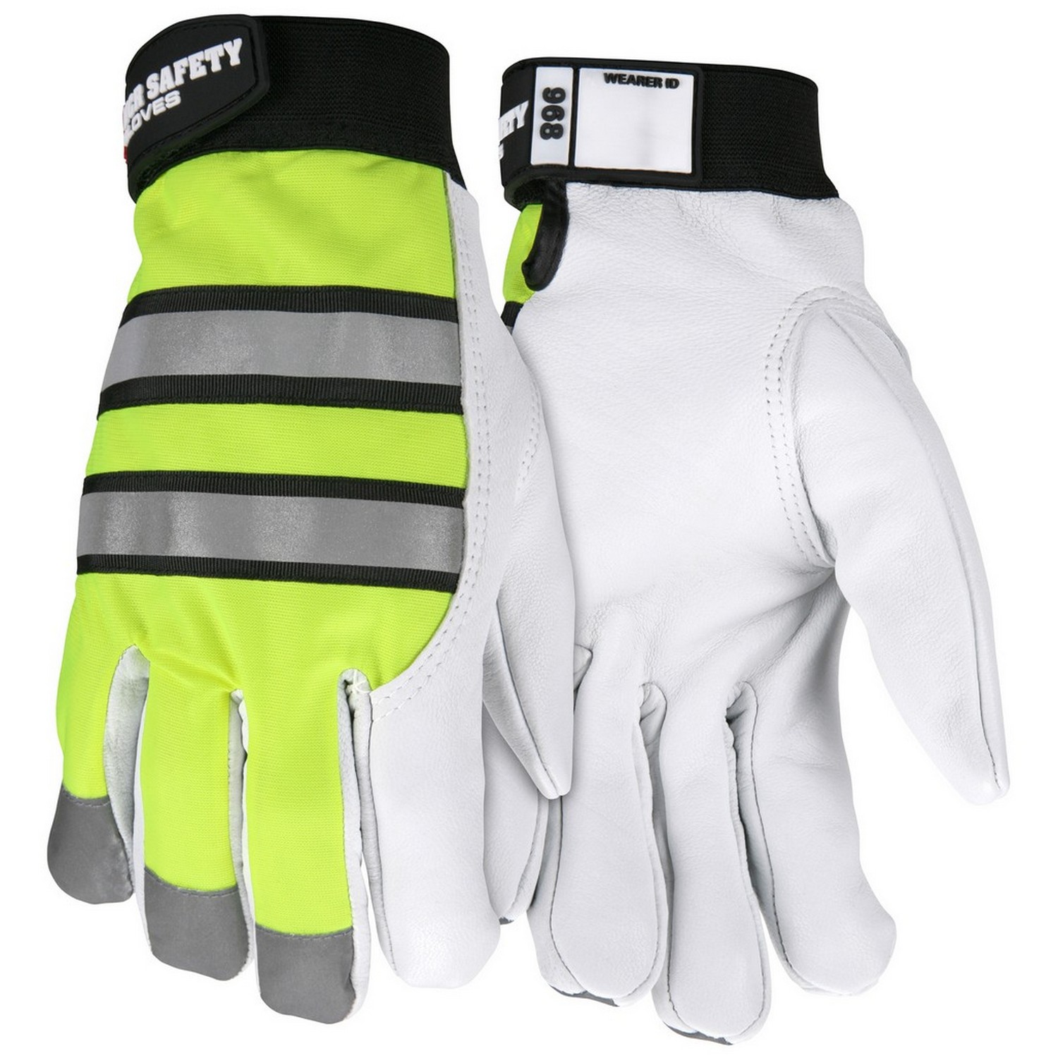 MCR Safety 968S MCR Safety Multi-Task, Insulated grain goatskin palm, fluorescent lime back, reflective stripe