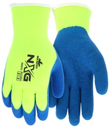 MCR Safety 9690YS FlexTherm Hi Vis, 7 Gauge hi- vis yellow acrylic shell, latex palm & fingertips