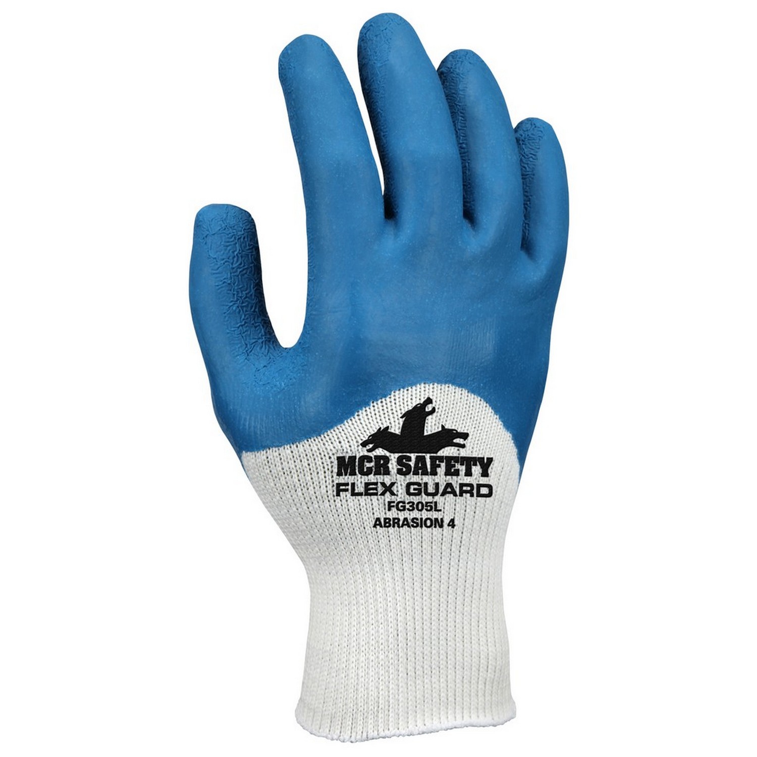 MCR Safety FG305S FlexGuard 10 Gauge Cotton/Polyester, Blue Latex over the Knuckle Dip
