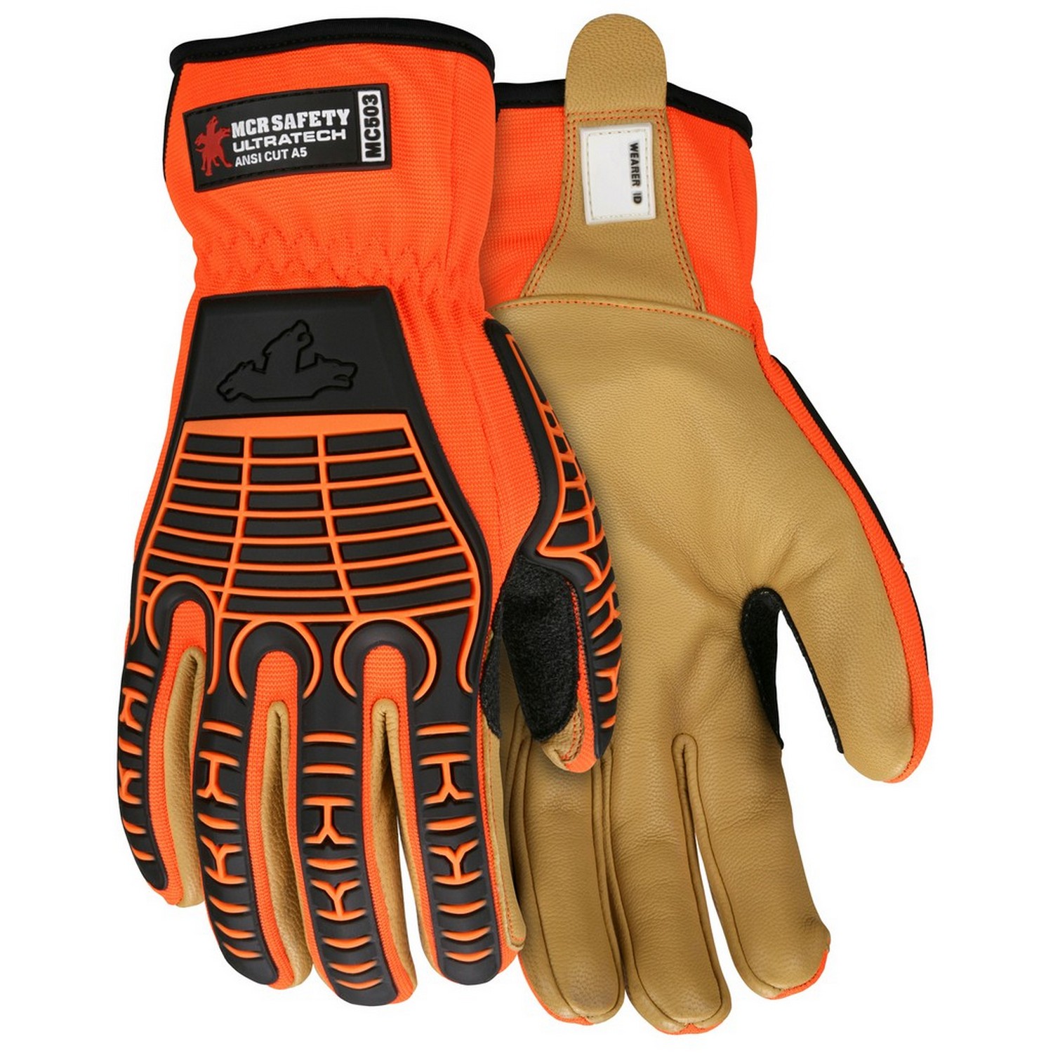 MCR Safety MC503M UltraTech multi-task, Goatskin Palm, Diamond Tech lined, cut resistant