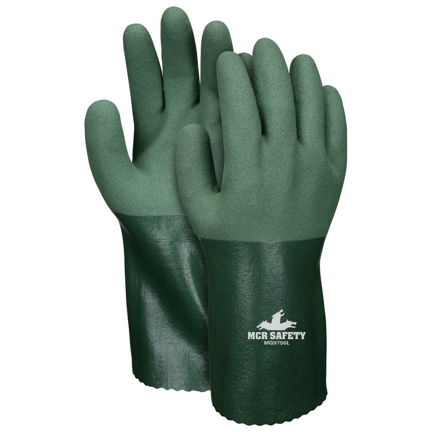 MCR Safety MG9756S Memphis, 12 gauntlet, 13-Gauge seamless cotton/polyester shell, MicroFinish nitrile