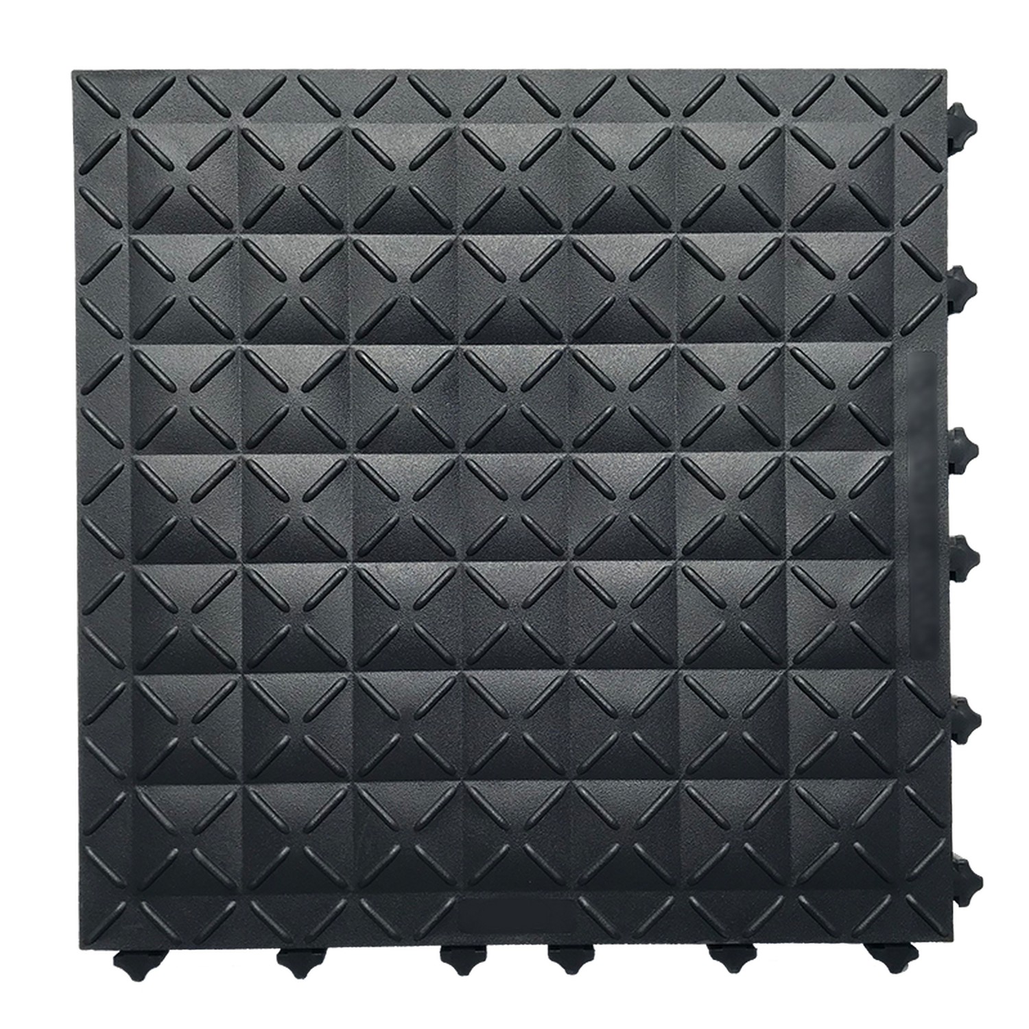 Ergo Advantage AM1-B 18" Antimicrobial Closed Black Tile (ERGAM1-B)