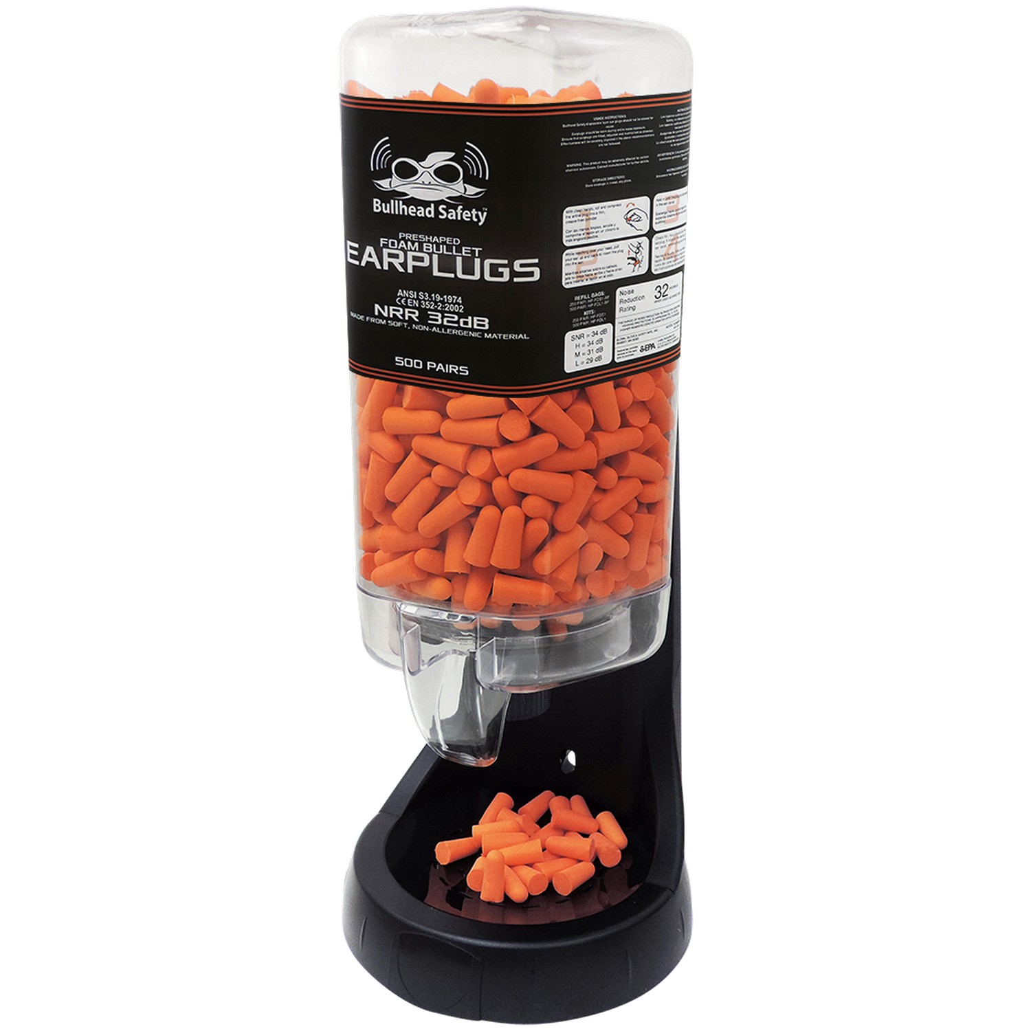 Bullhead Safety HP-FDL1 - Foam Earplugs Large Earplug Dispenser