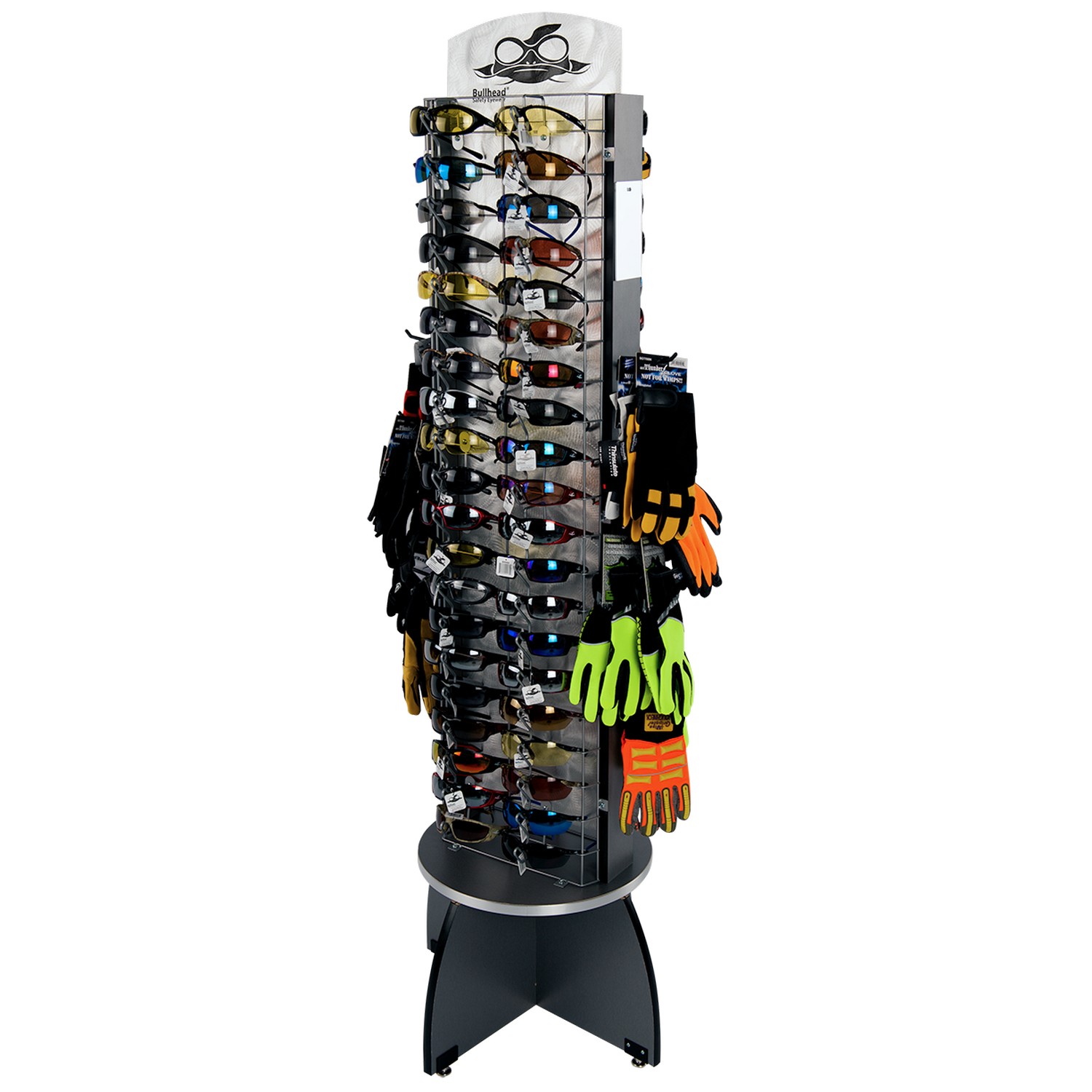 Bullhead Safety BHDF80 - 80 Piece Two-Sided Floor Display Safety Glasses