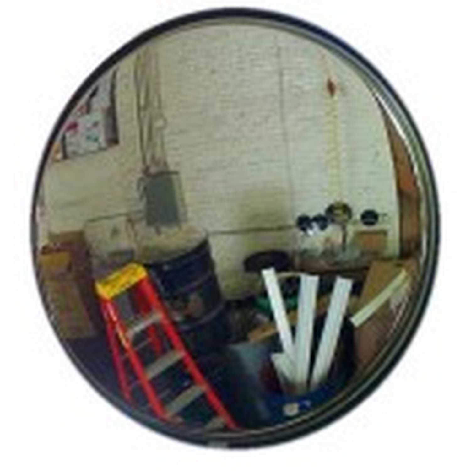 See All Circular Stainless Steel Outdoor 160 Degree Convex Security Mirror  w/Stainless Steel Backer