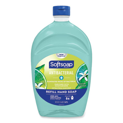 Softsoap CPC45991 Antibacterial Liquid Hand Soap Refills, Fresh, 50 oz, Green, 6/Case