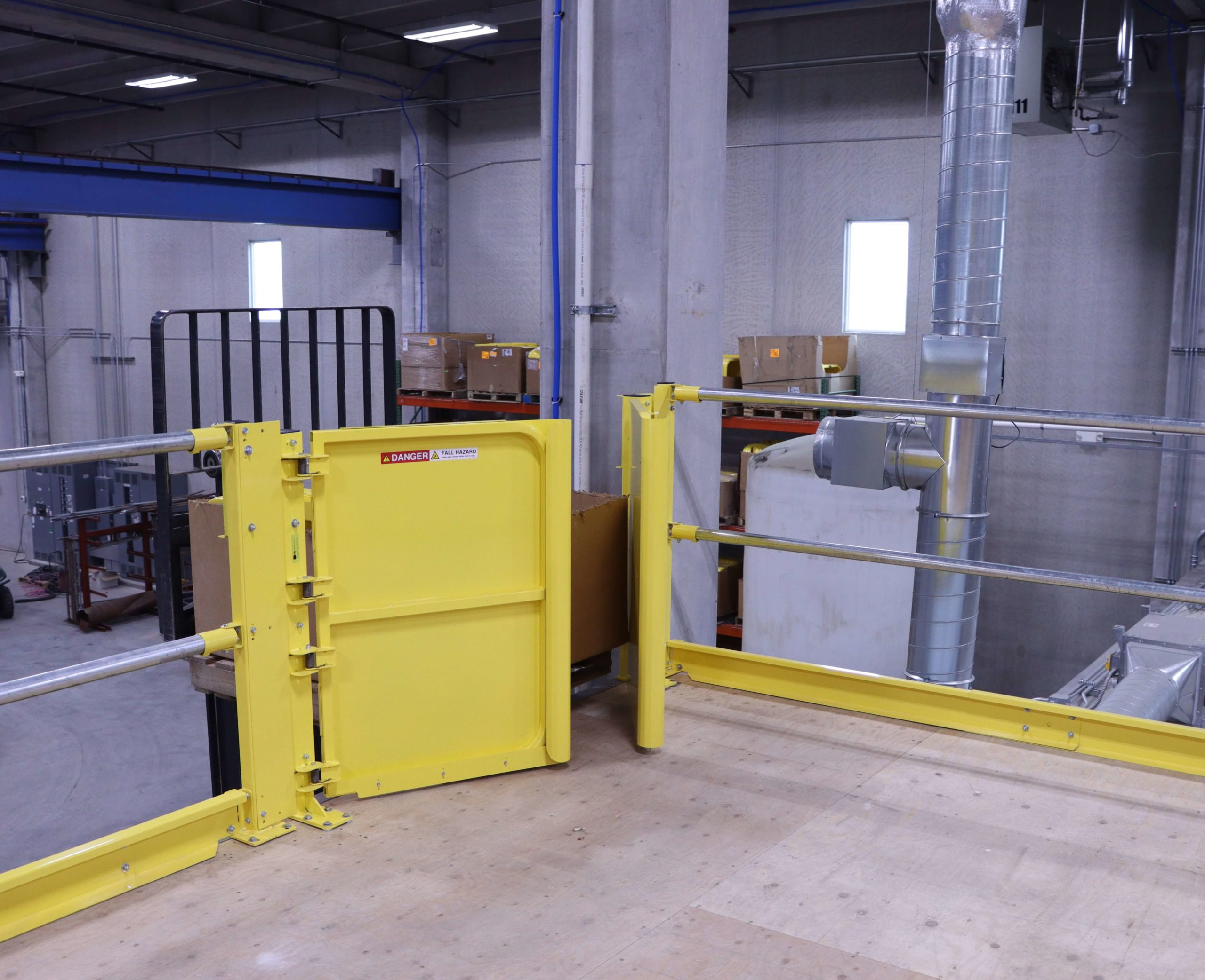 Savety Yellow SYP-PSG-72 6' Self-Closing Mezzanine Pallet Gate