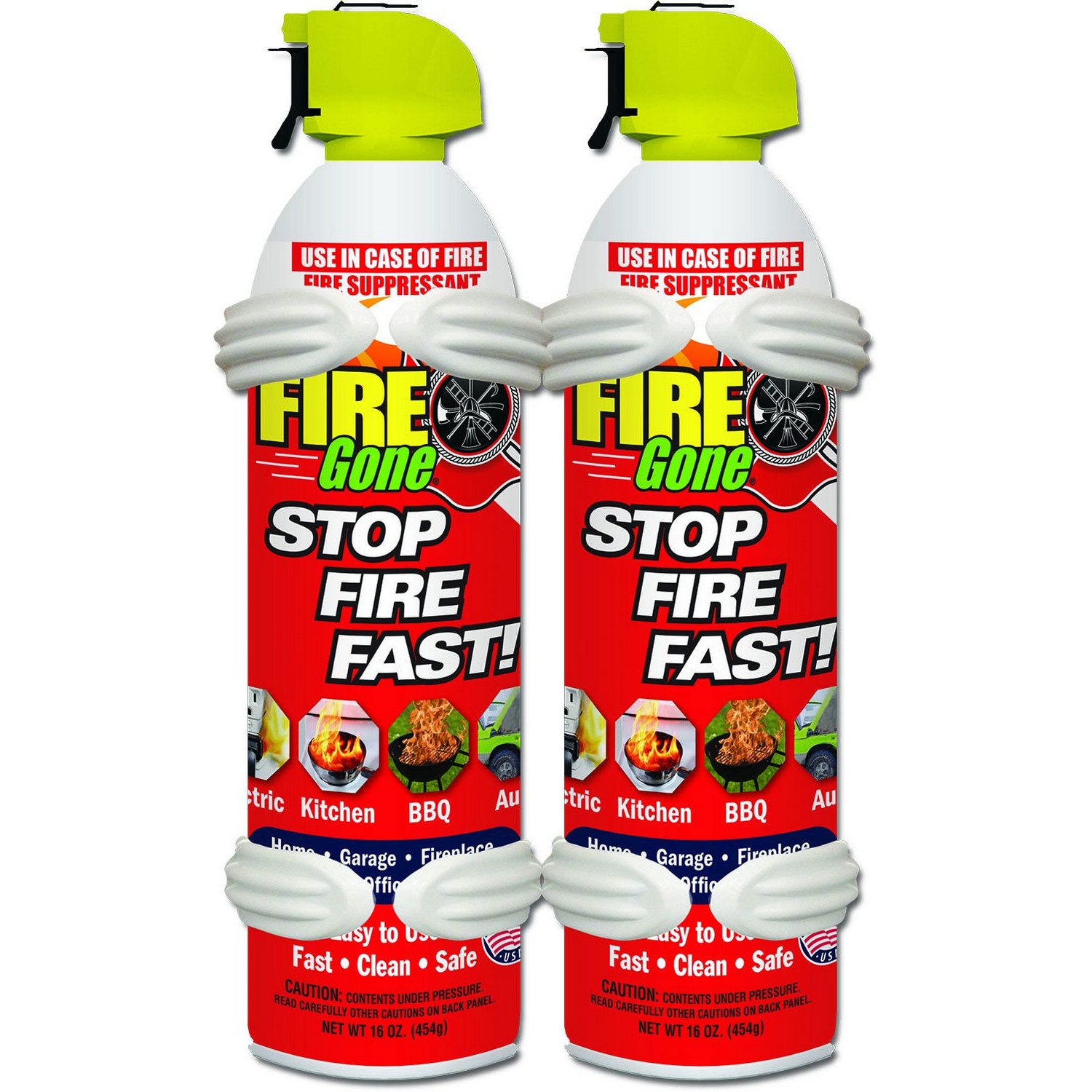 Max Pro 2-FG-7209 Fire Gone Suppressant 2-pack w/ Brackets