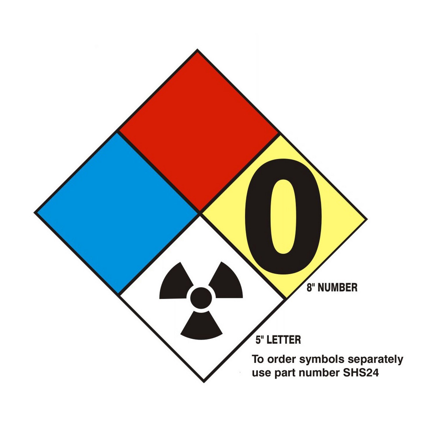 Safehouse Signs CDK-244 National Fire Protection Association (Nfpa) Sign Kit, 24X24, Adhesive Vinyl