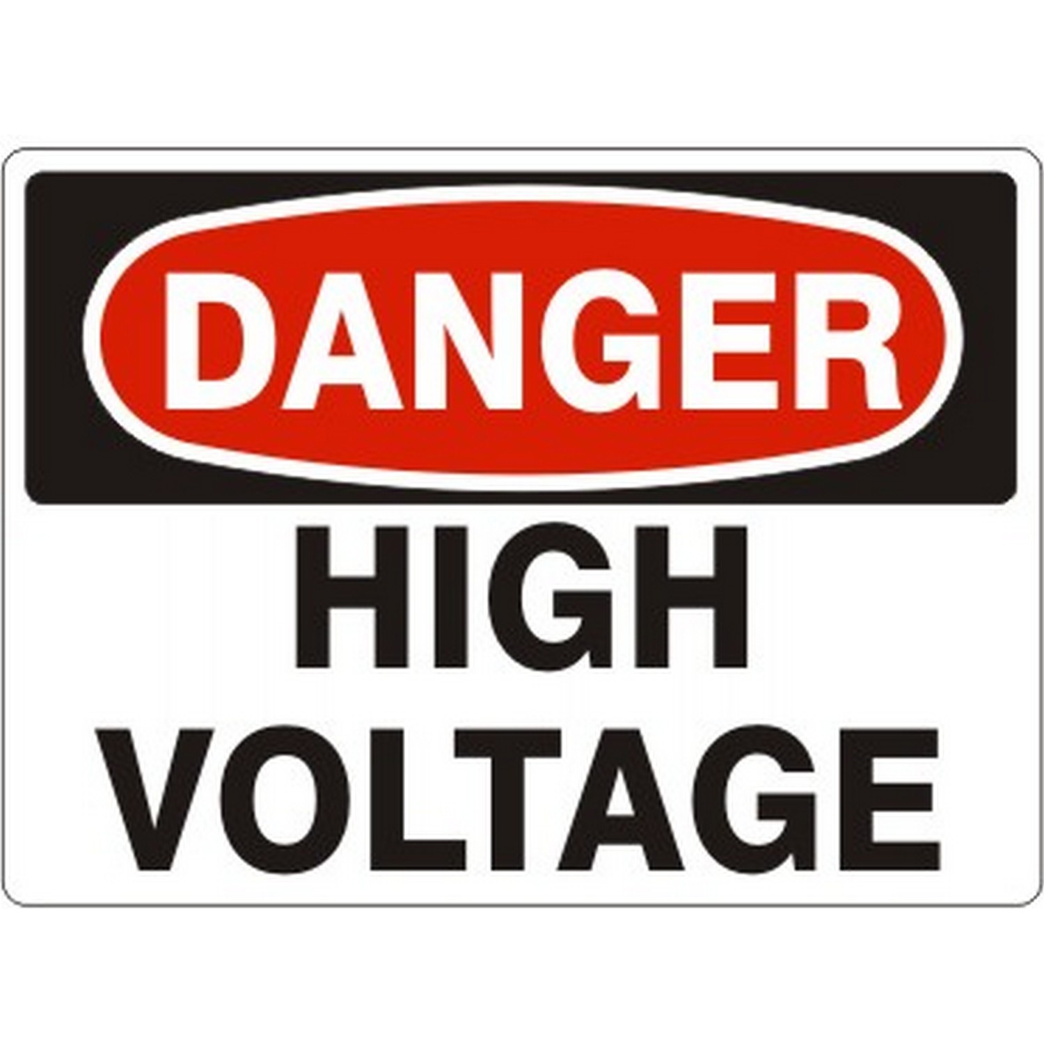 Safehouse Signs D-372633 High Voltage - Danger Sign, 10X14, Plastic (.040)