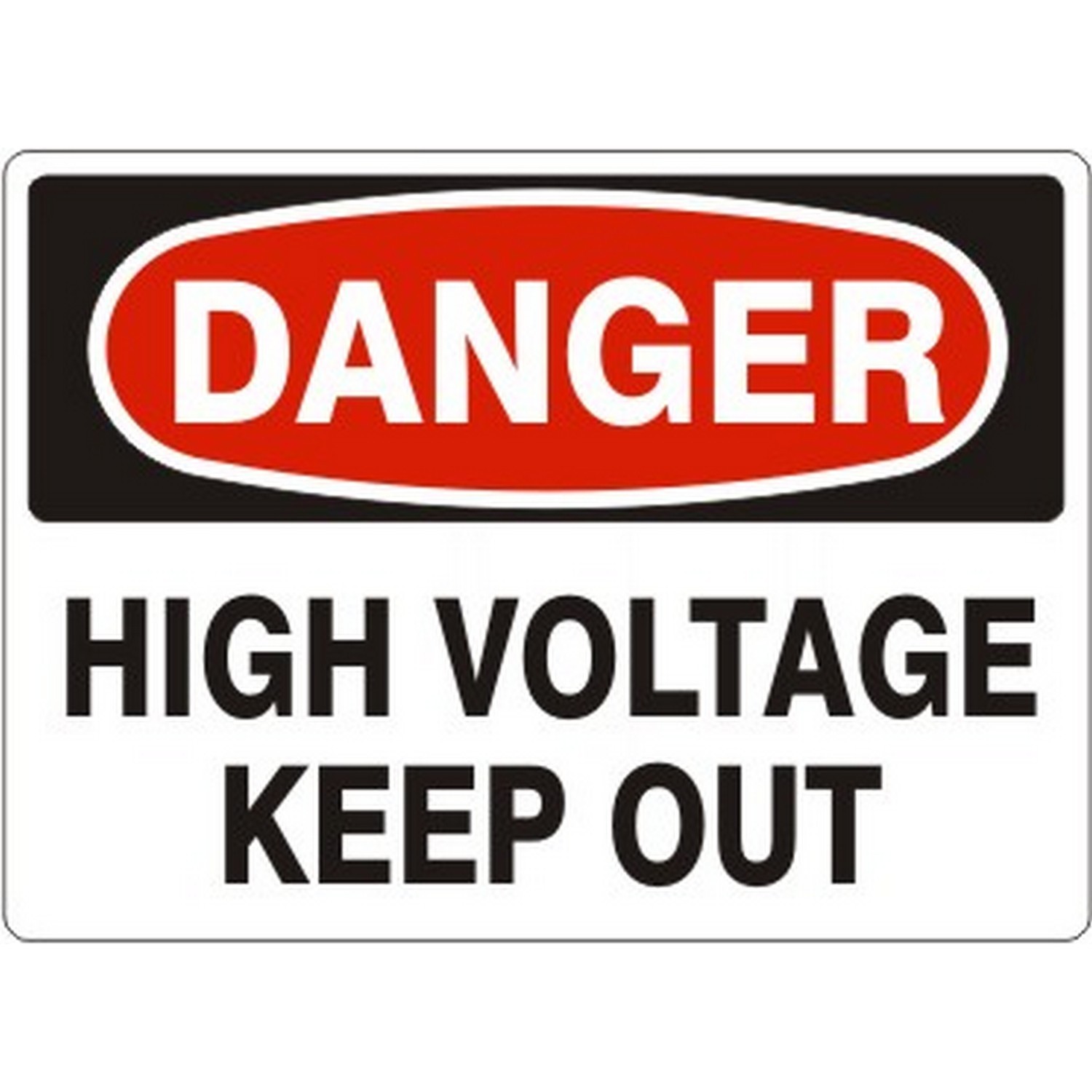 Safehouse Signs D-373932 High Voltage Keep Out - Danger Sign, 10X14, Fiberglass