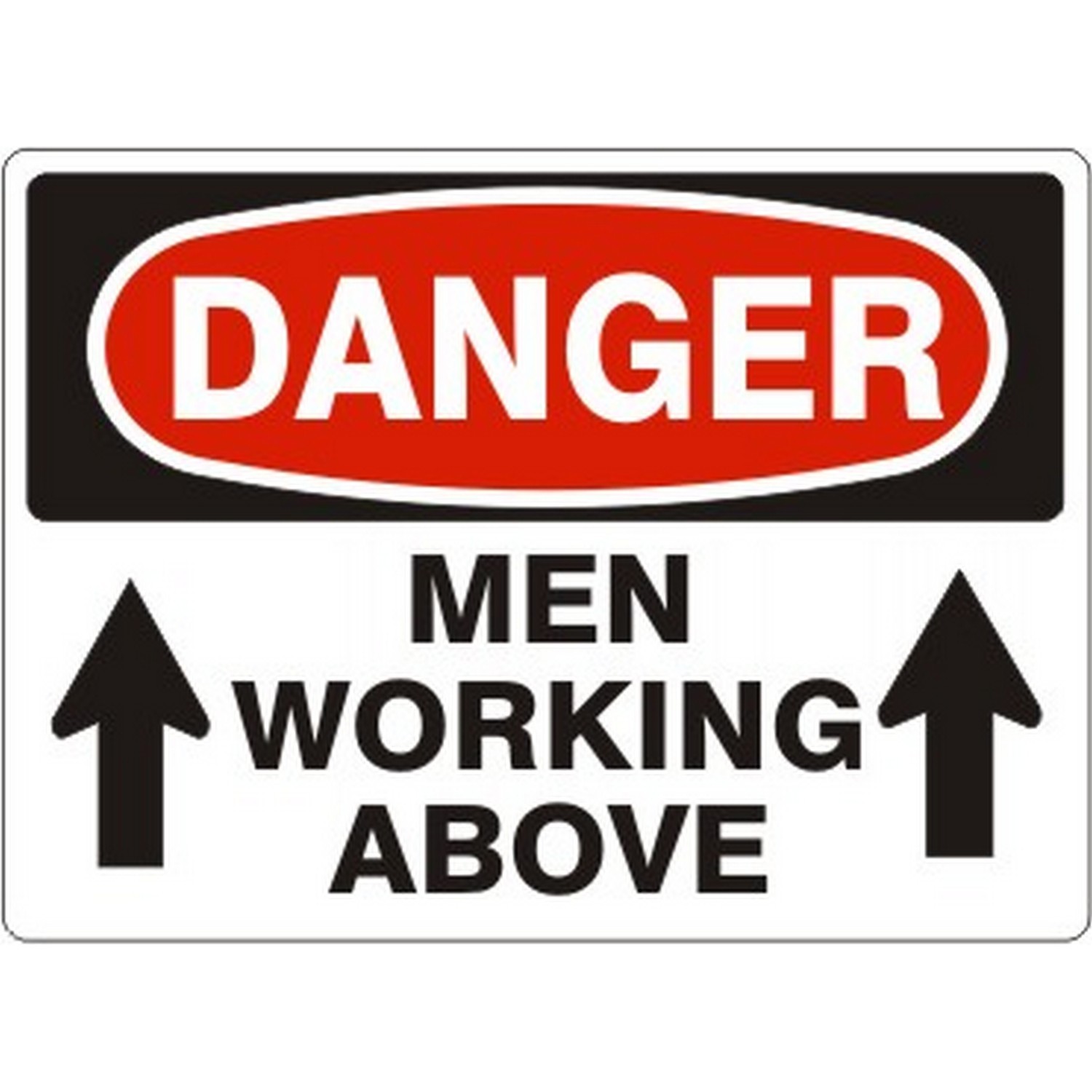 Safehouse Signs D-460733 Men Working Above Arrows Up - Danger Sign, 10X14, Plastic (.040)