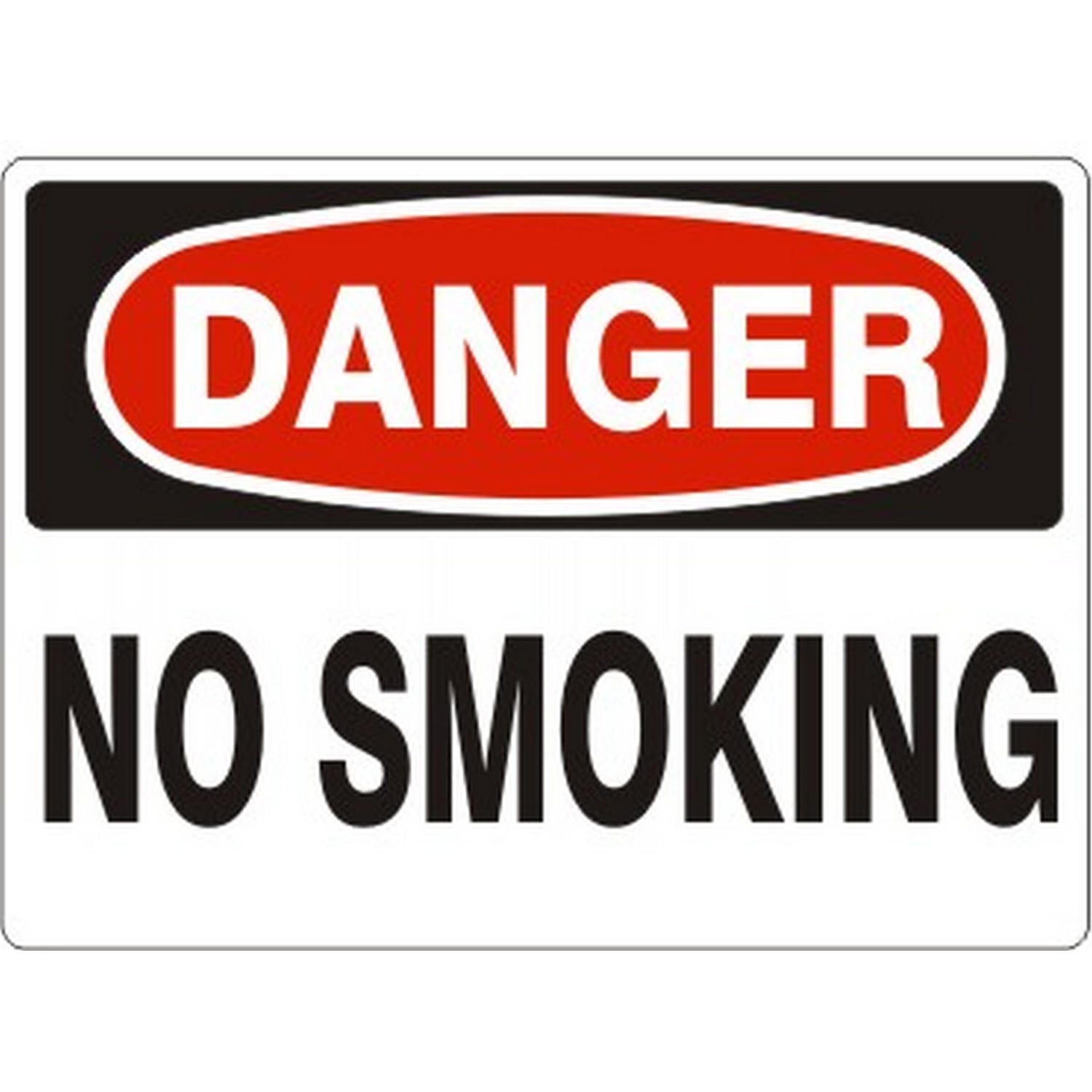 Safehouse Signs D-472324 No Smoking - Danger Sign, 7X10, Adhesive Vinyl