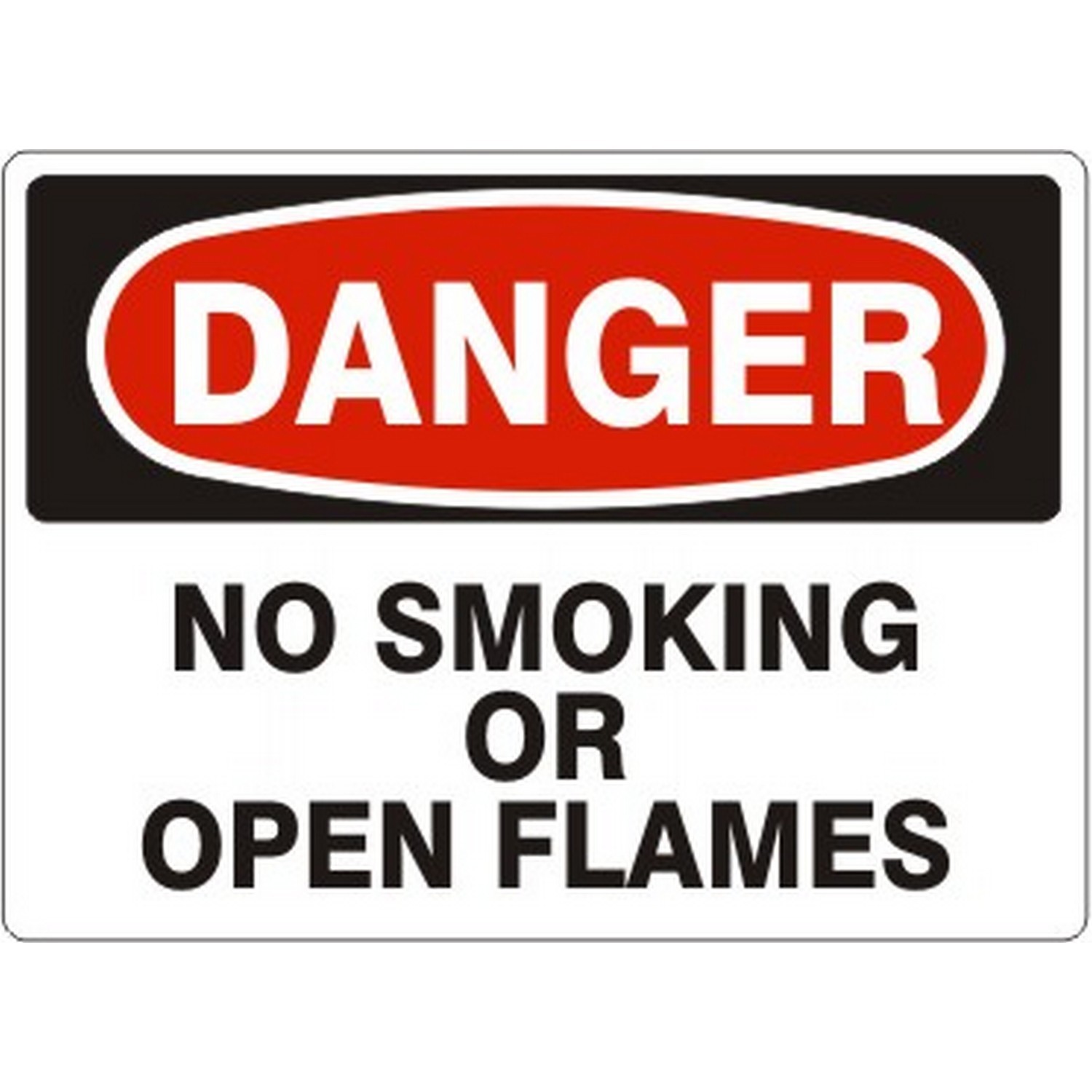 Safehouse Signs D-474224 No Smoking Or Open Flames - Danger Sign, 7X10, Adhesive Vinyl