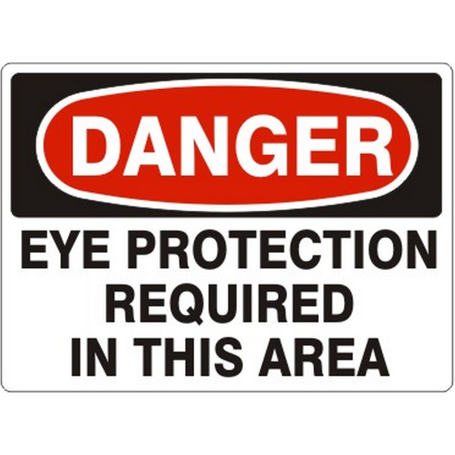 Safehouse Signs D-874333 Eye Protection Required In This Area - Danger Sign, 10X14, Plastic (.040)
