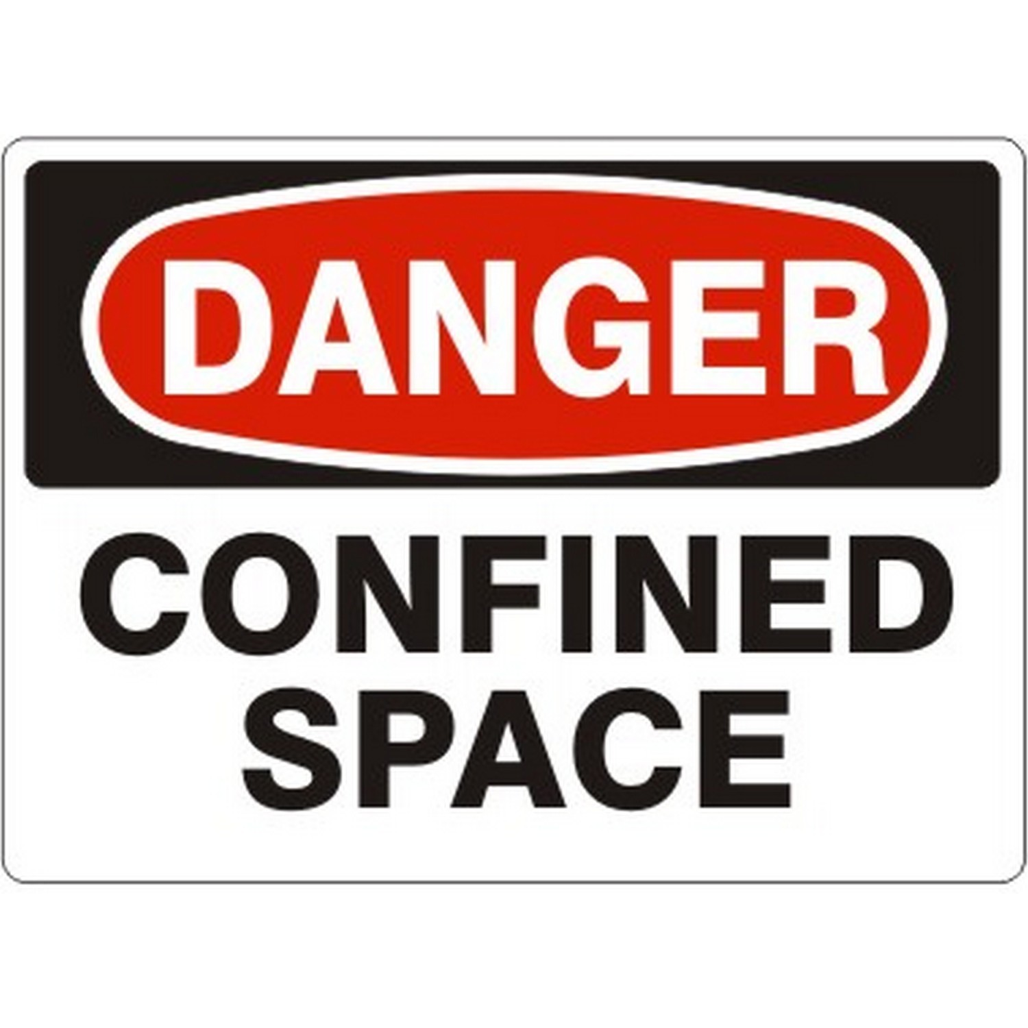 Safehouse Signs D-962031 Confined Space - Danger Sign, 10X14, Aluminum (.040)
