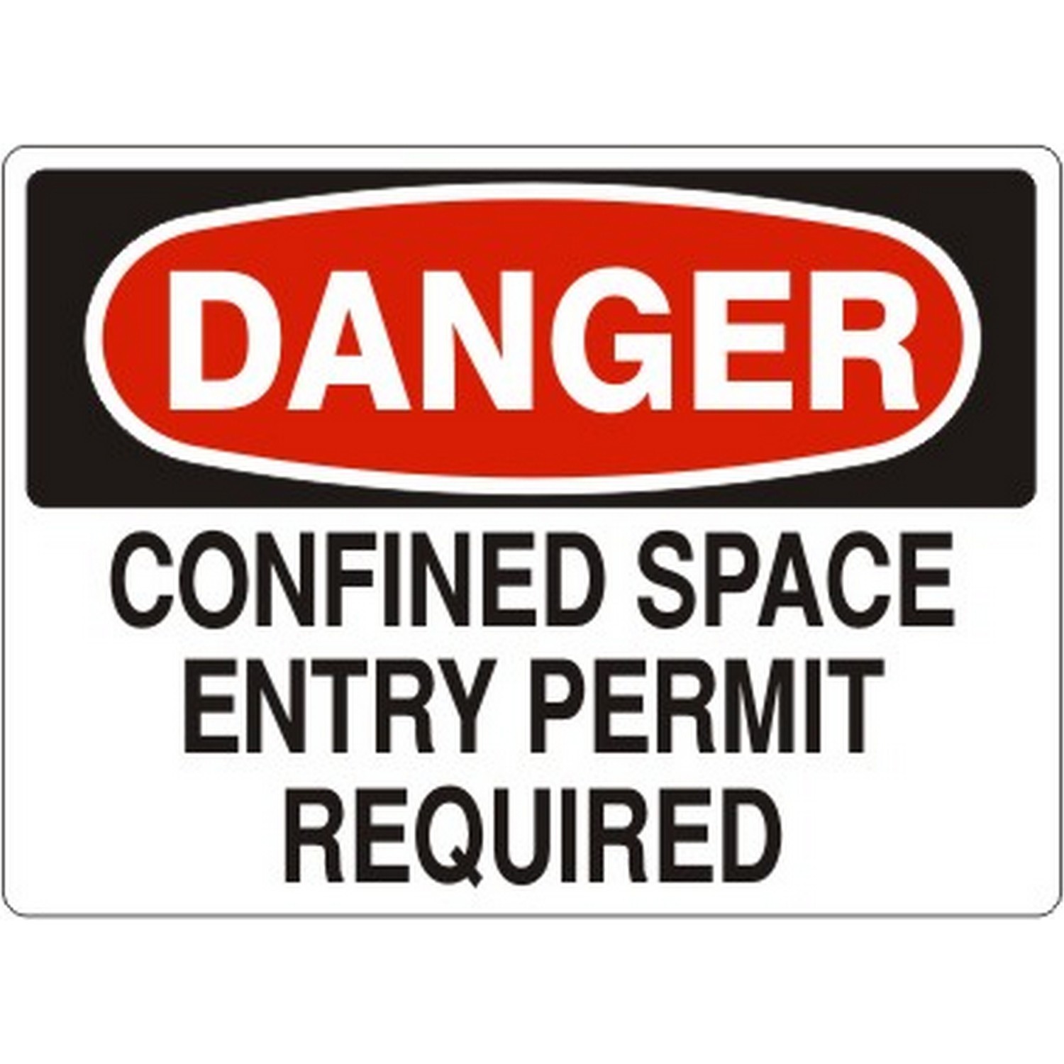 Safehouse Signs D-962131 Confined Space Entry Permit Required - Danger Sign, 10X14, Aluminum (.040)