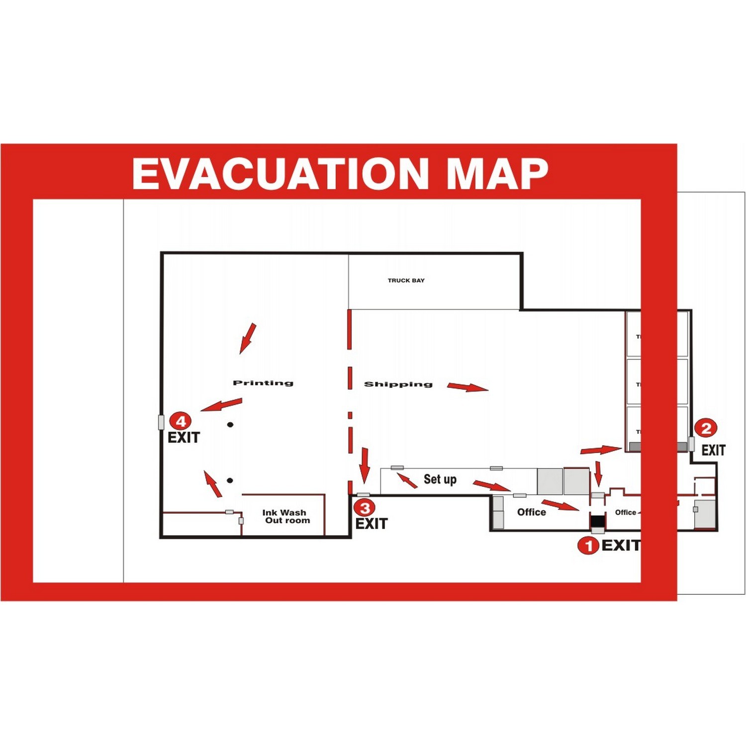 Safehouse Signs EM-017 Map Holder For 11X17 Map With  2 Adhesive Strips, 12.5X18.5, Plastic (.040)
