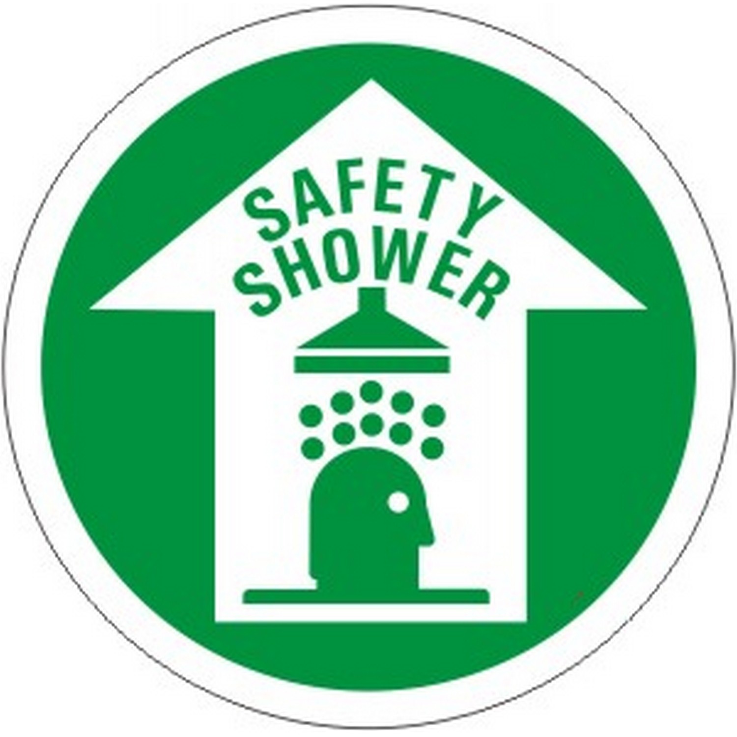 Safehouse Signs FD-17 Safety Shower With Shower Picto Floor Decal, 17, Anti-Slip