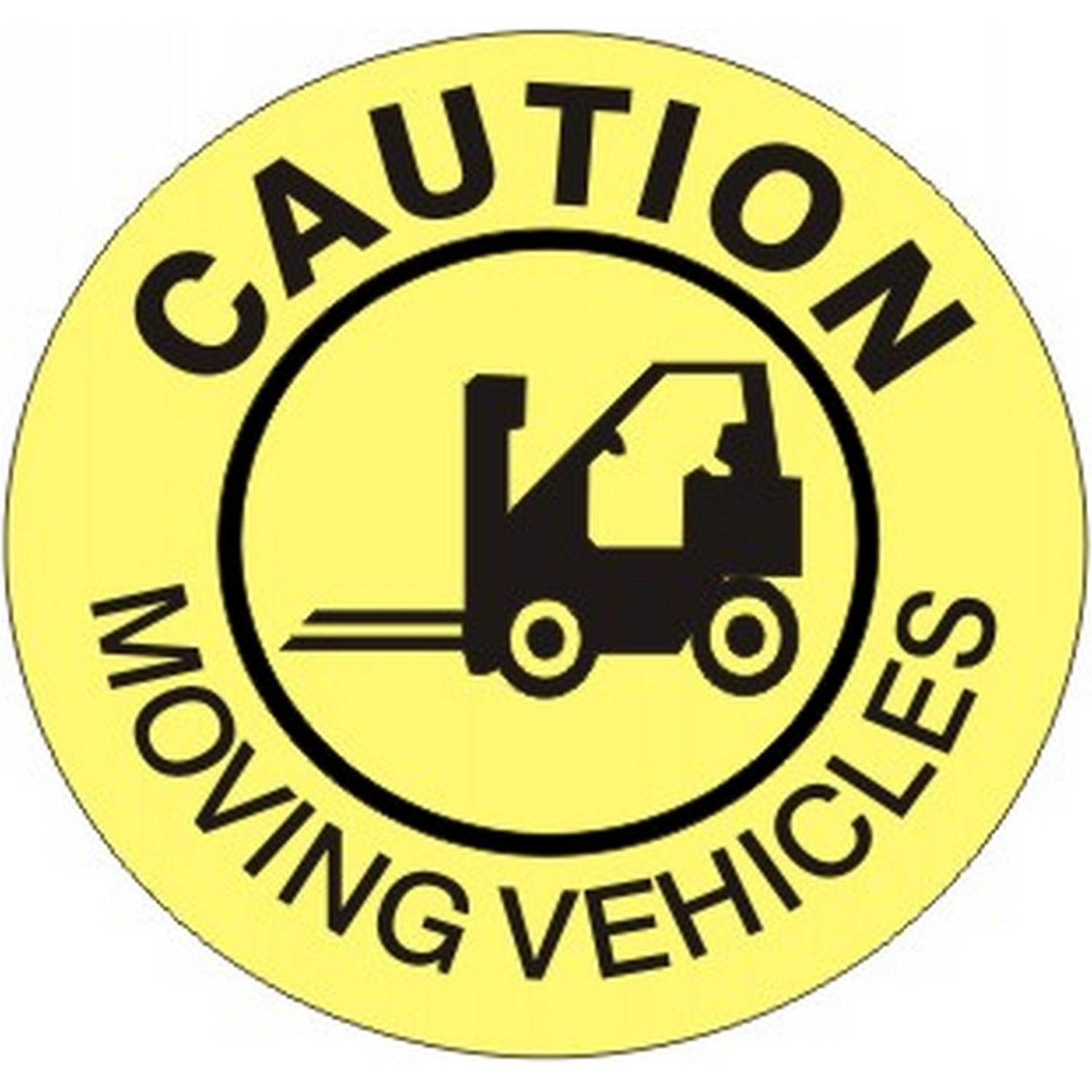 Safehouse Signs FD-2 Caution Moving Vehicles Forklift Picto Floor Decal, 17, Anti-Slip