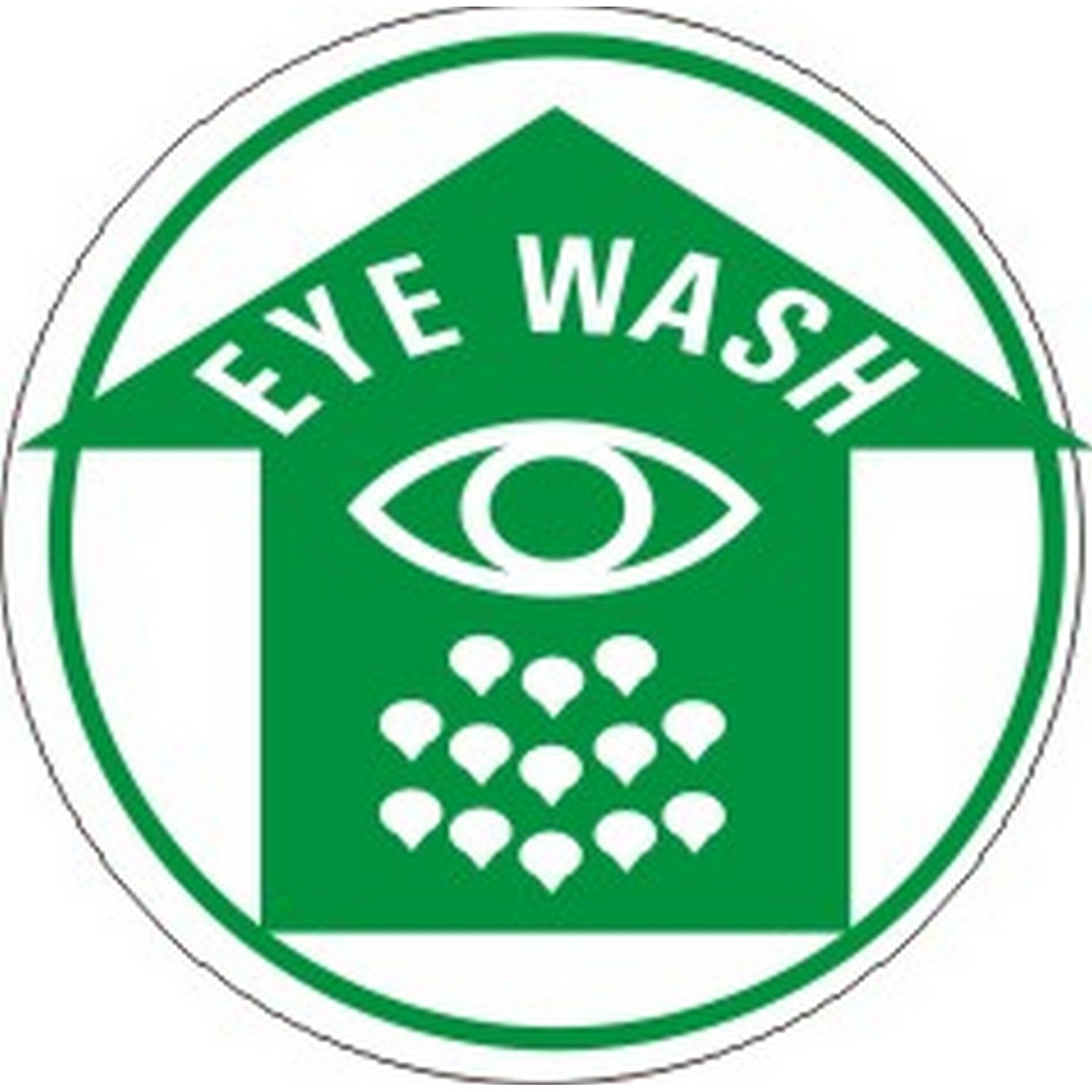 Safehouse Signs FD-3 Eye Wash With Eye Picto Floor Decal, 17, Anti-Slip