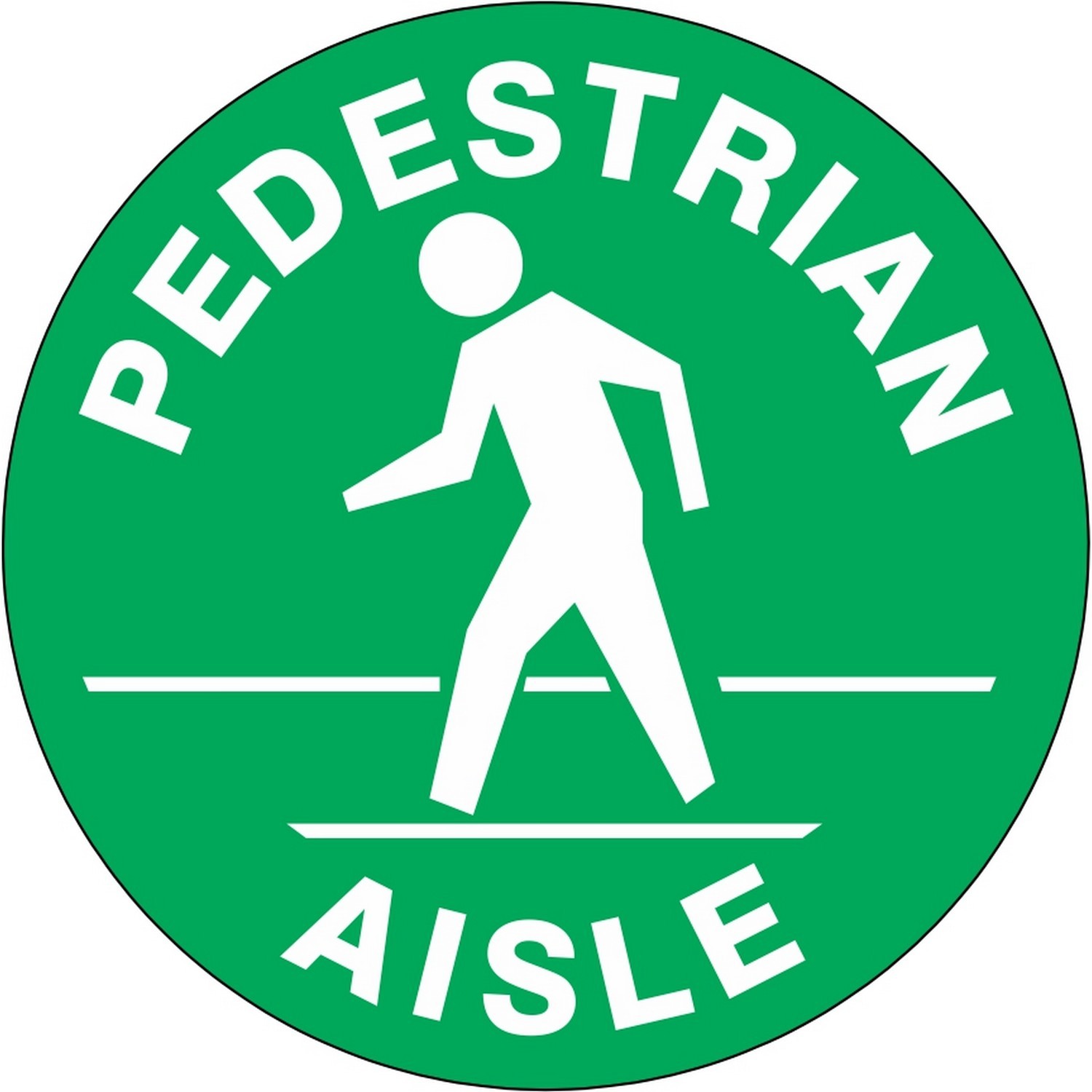 Safehouse Signs FD-49 Pedestrian Aisle Picto Floor Decal, 17, Anti-Slip