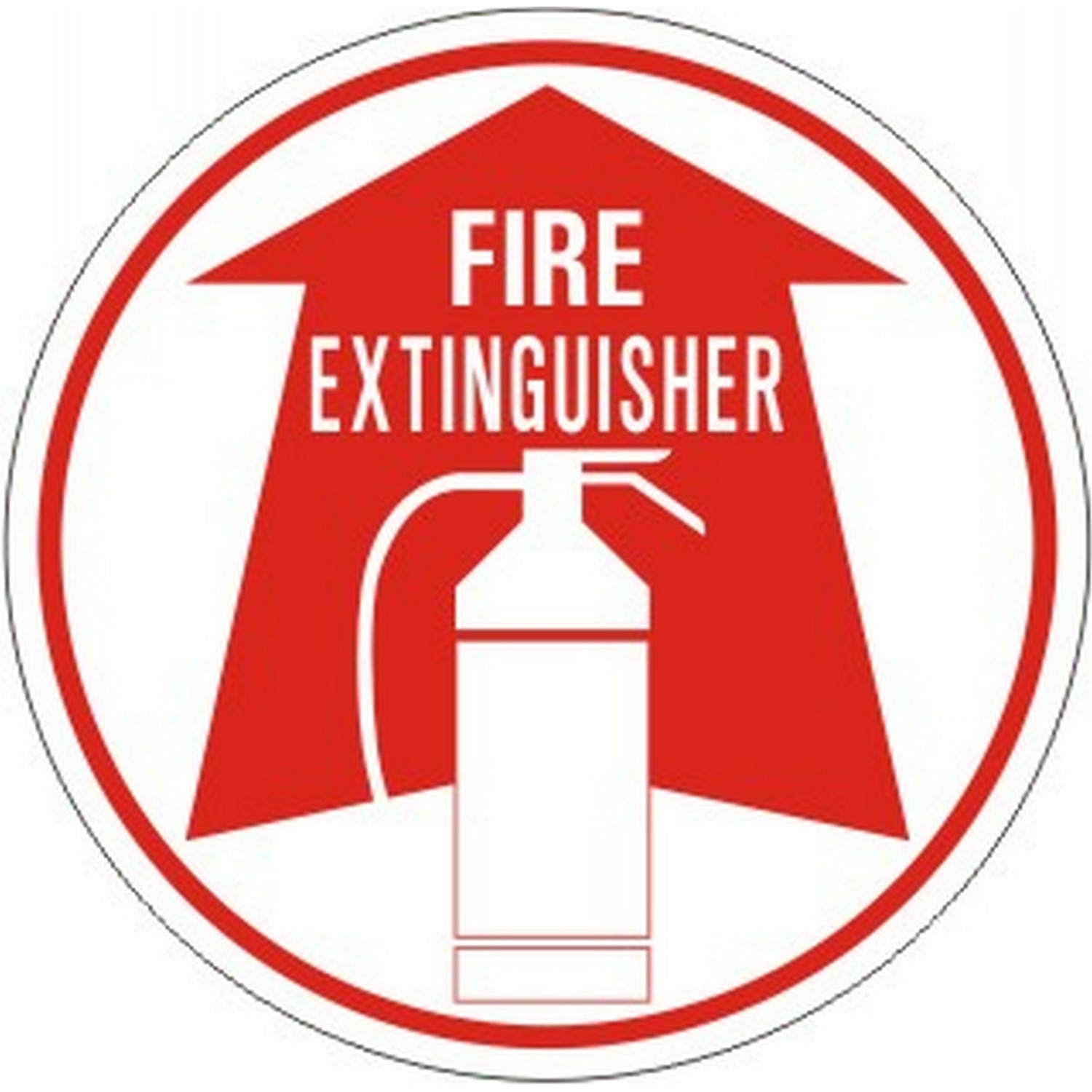 Safehouse Signs FD-5 Fire Extinguisher With Extinguisher Picto Floor Decal, 17, Anti-Slip