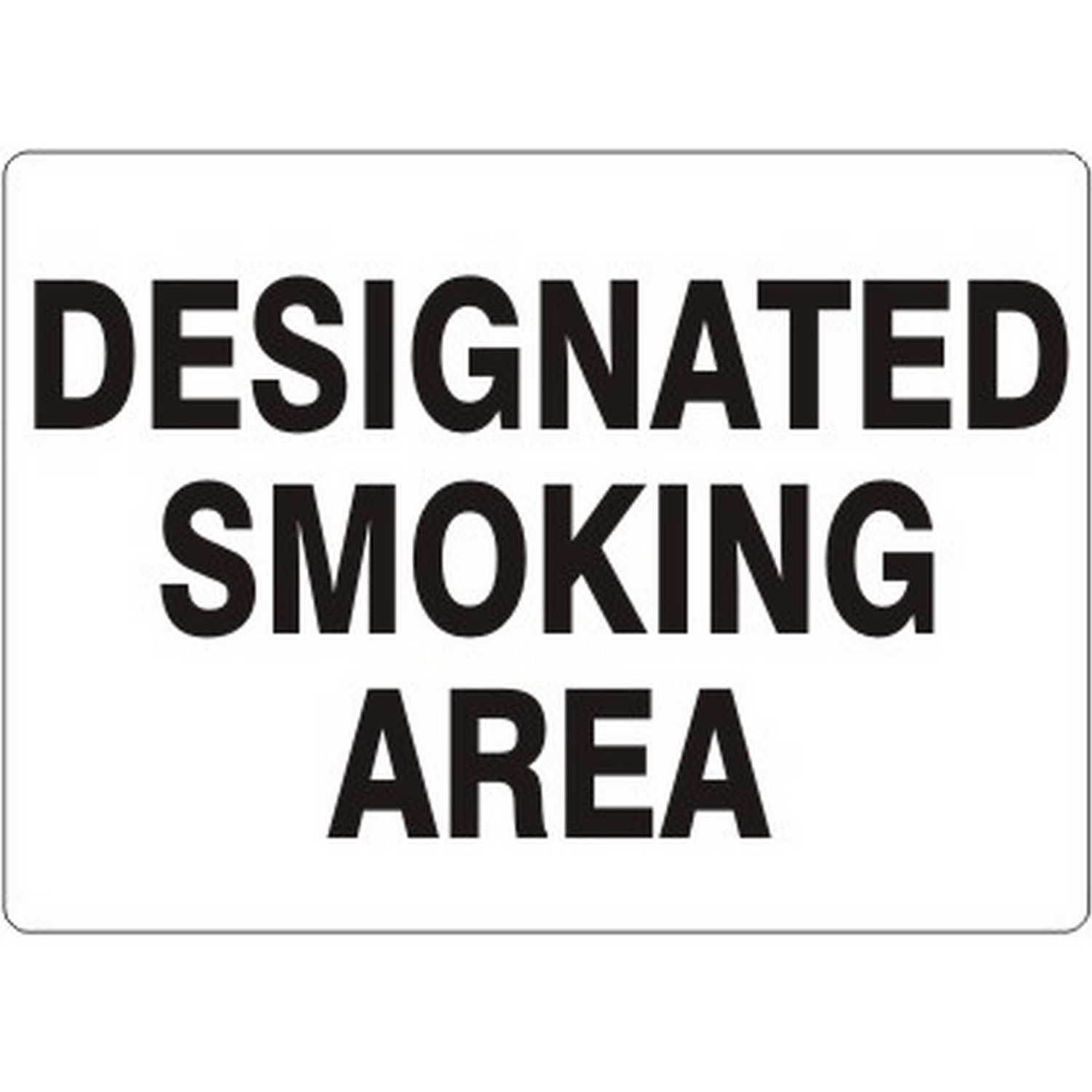 Safehouse Signs G-113231 Designated Smoking Area, 10X14, Aluminum (.040)