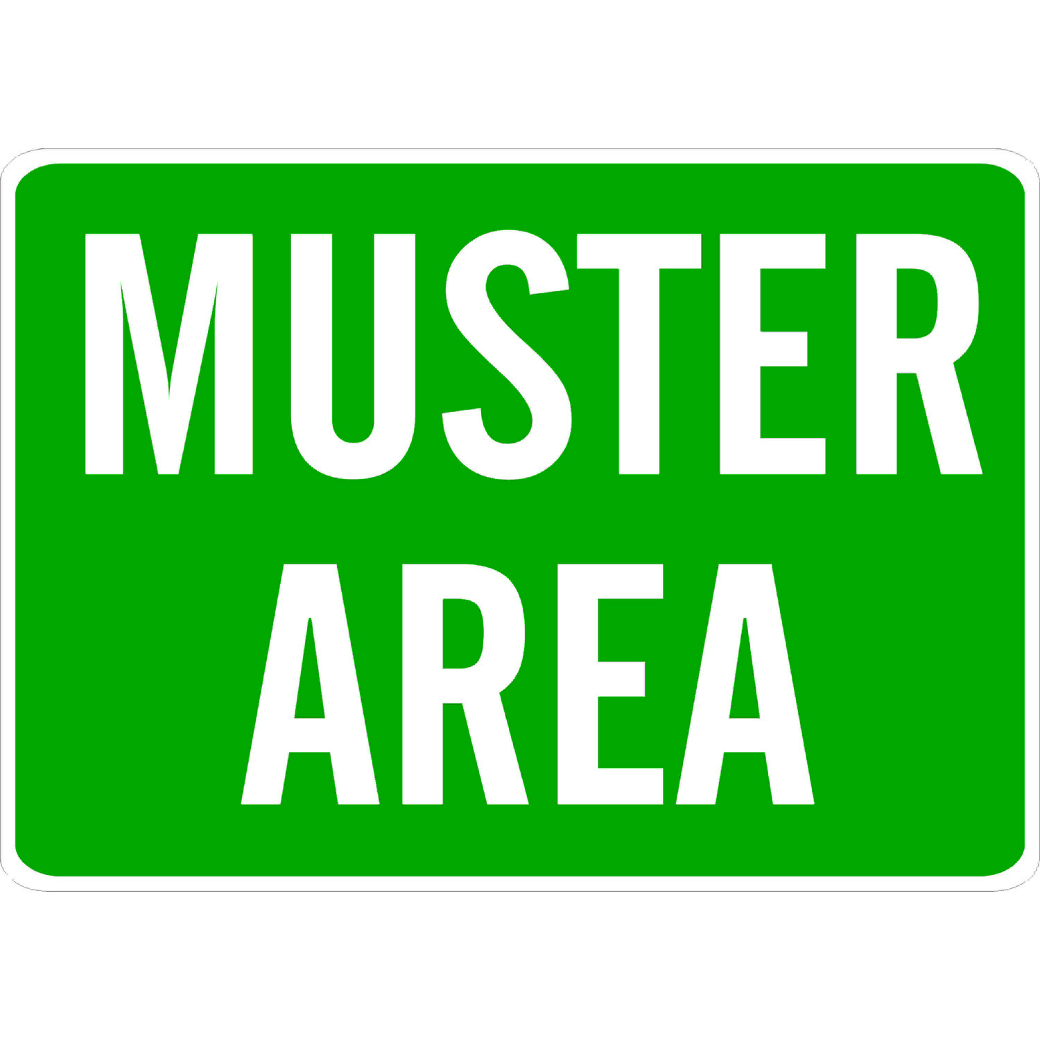 Safehouse Signs G-781441 Muster Area, 14X20, Aluminum (.040)