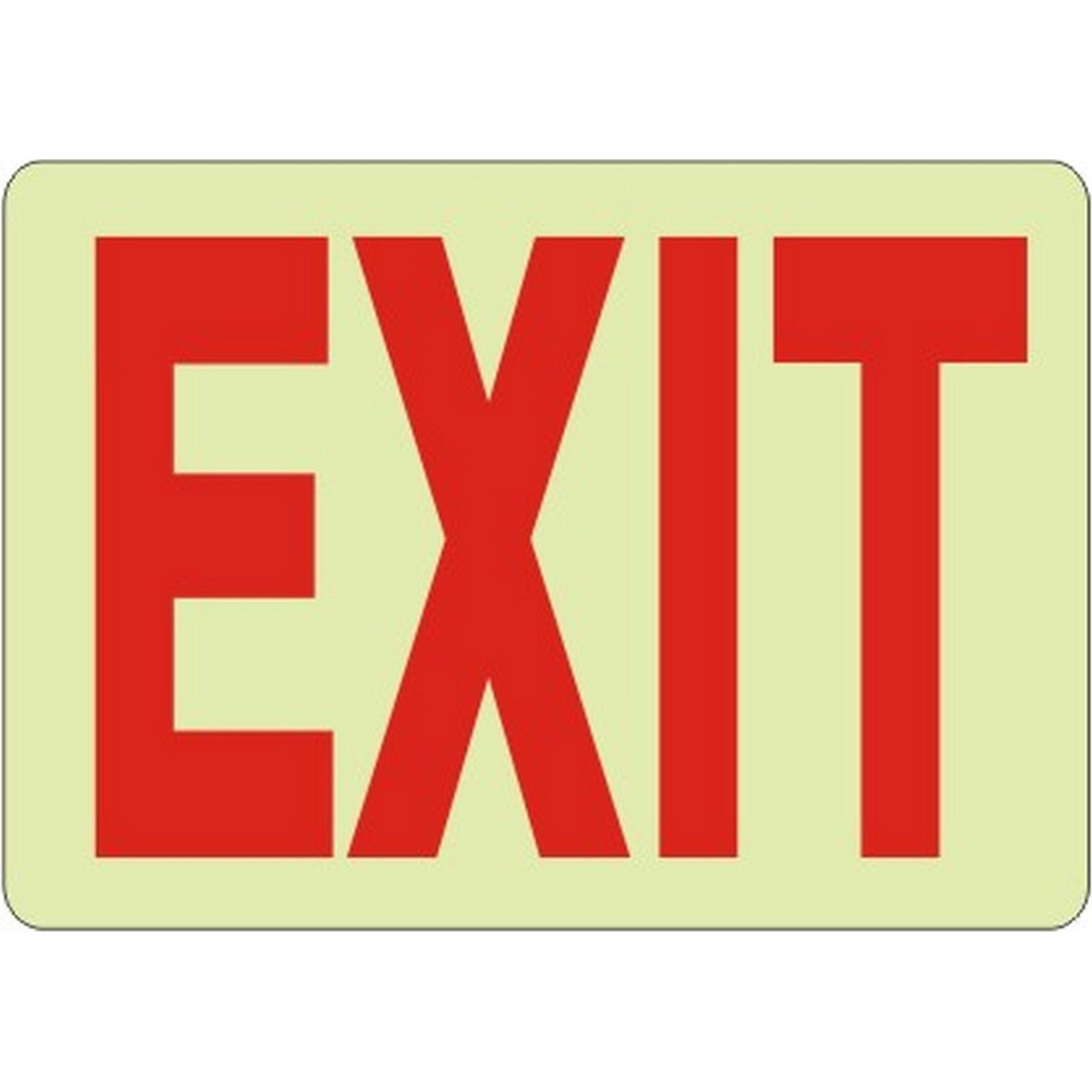 Safehouse Signs GL-168131 Glow Exit Sign, 7X10, Aluminum Glow