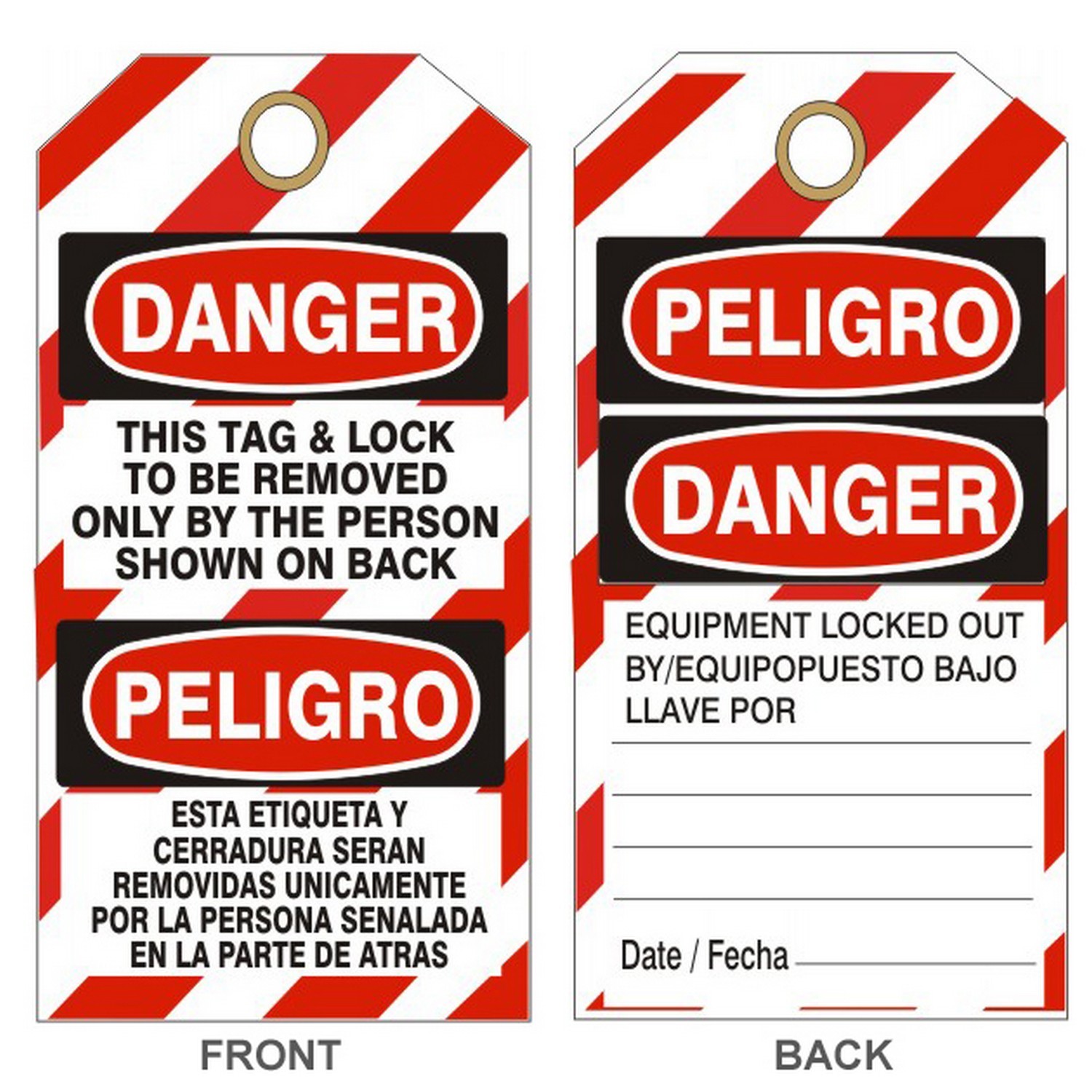 Safehouse Signs LT-1005 Danger This Tag & Lock To Be Removed Only By The Person Tag, 6X3, Laminated Tag Board
