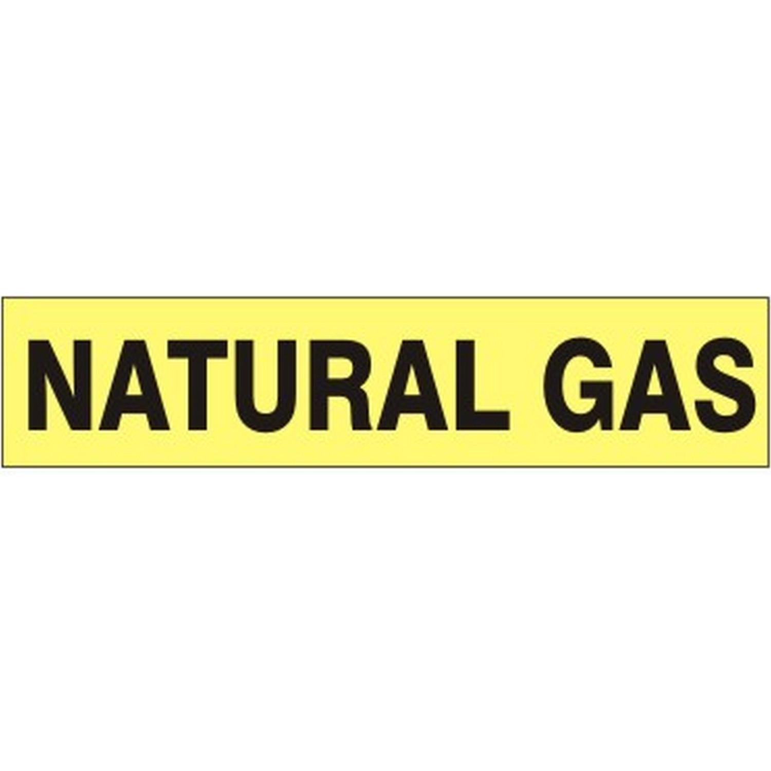 Safehouse Signs P-100-B Natural Gas - Pipe Marker, 1.125X8, Adhesive Vinyl