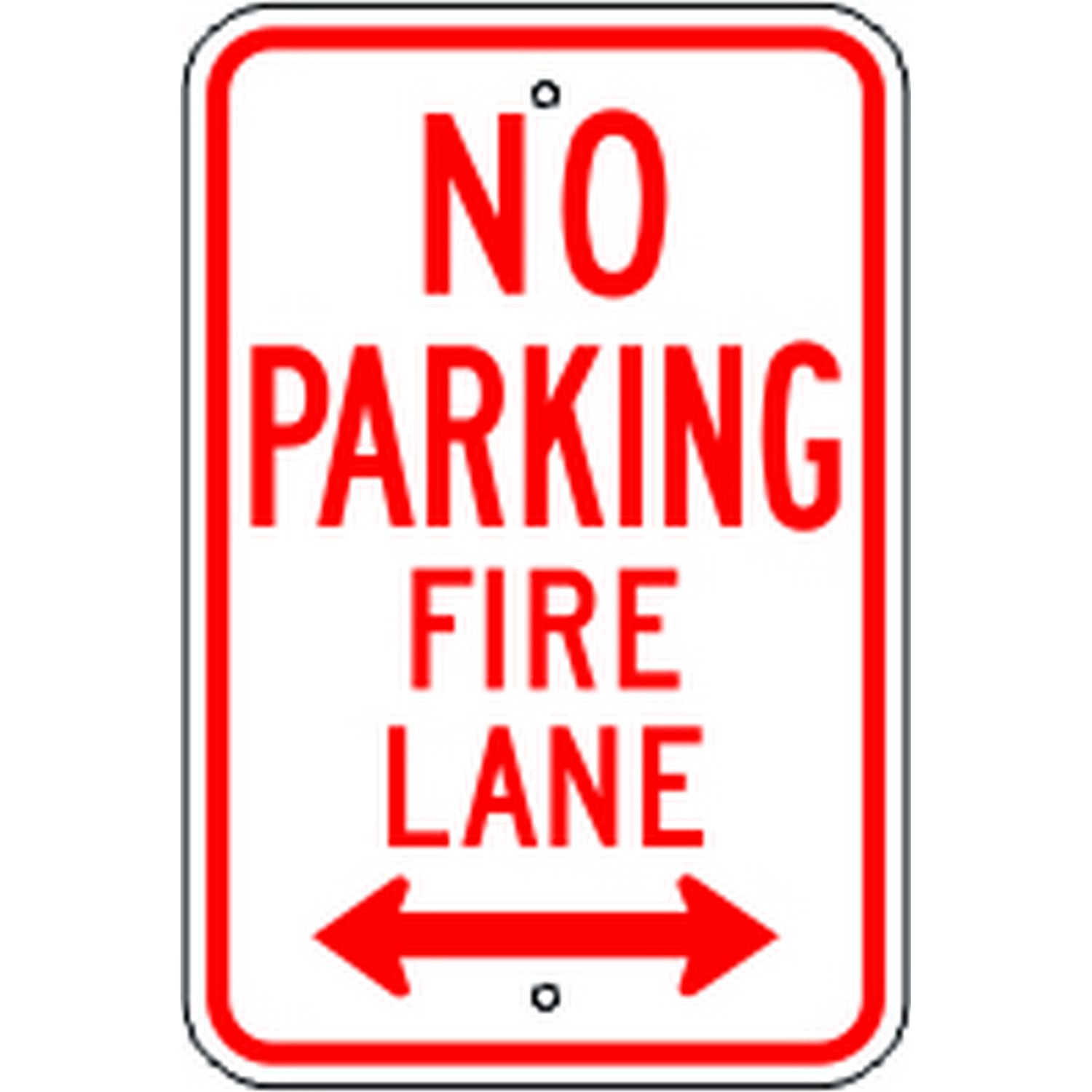 Safehouse Signs R-54AL5 No Parking Fire Lane Dual Arrow -  Parking Control Sign, 18X12, Aluminum (.080)