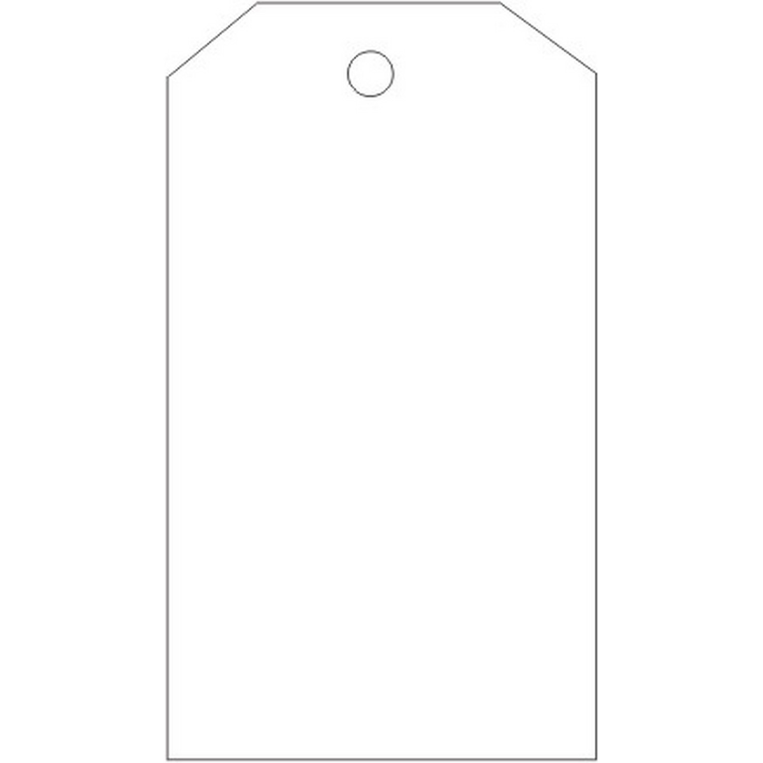 Safehouse Signs TB-179 Blank White Tags, 6X3, Tagboard
