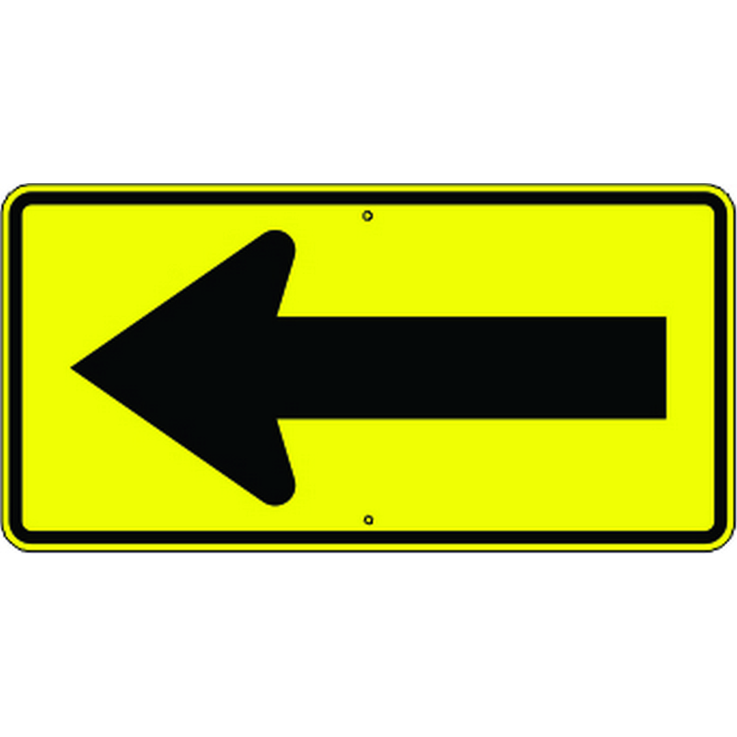Safehouse Signs W1-6RA30 Directional Arrow Left - Warning Traffic Sign, 24X48, Aluminum (.080) Egp Reflective