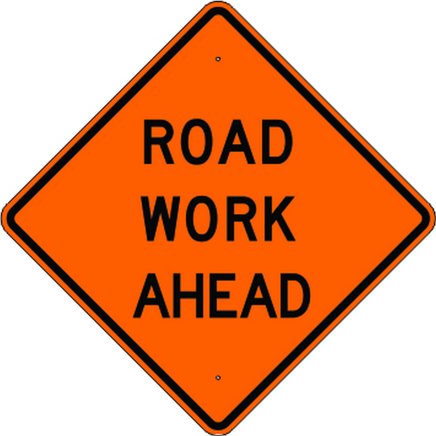 Safehouse Signs W-65HIA27 Road Work Ahead - Construction Traffic Sign, 36, Aluminum (.080) Hip Reflective