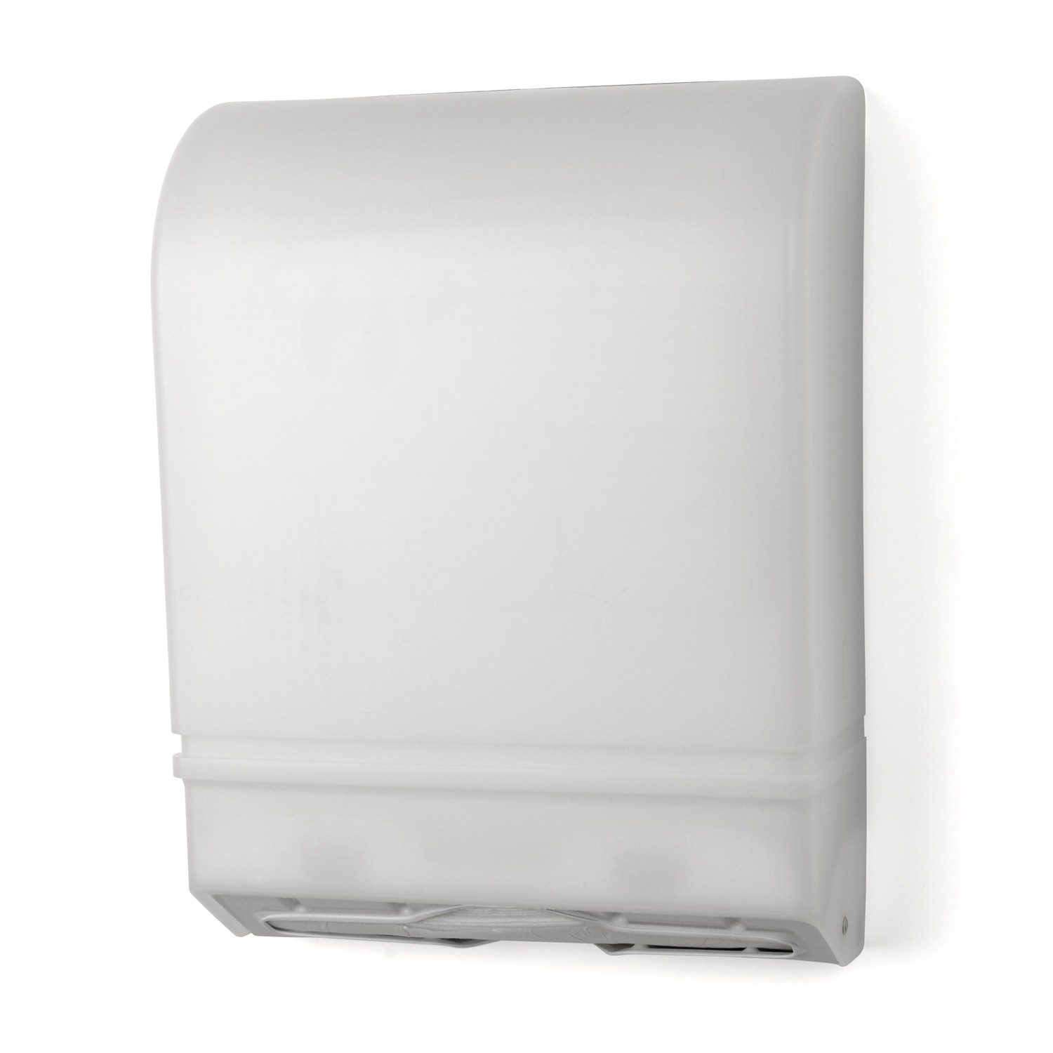 Palmer TD0175-03 Multifold/C-Fold Towel Dispenser White Translucent