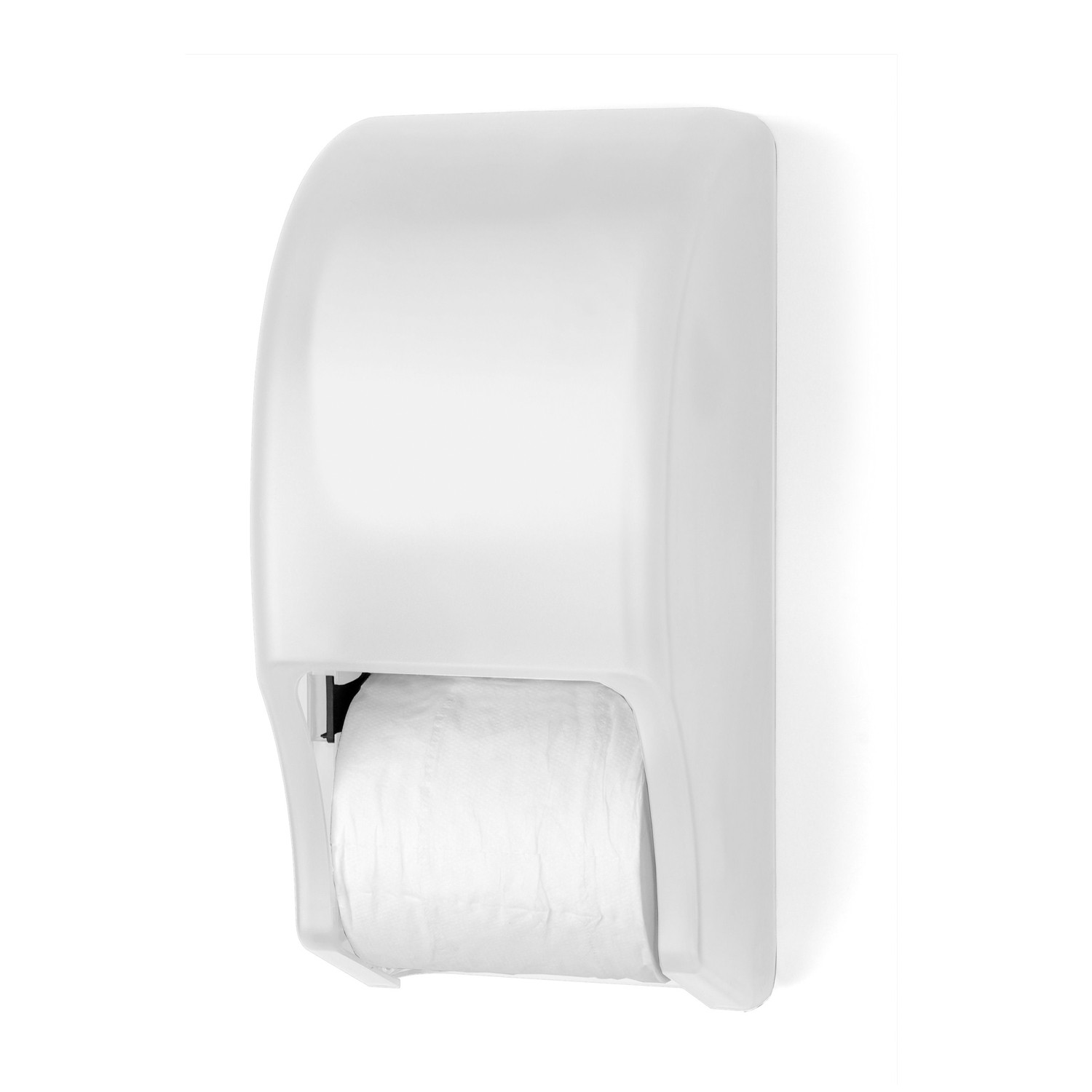 Palmer RD0028-03 Two-Roll Standard Tissue Dispenser White Translucent