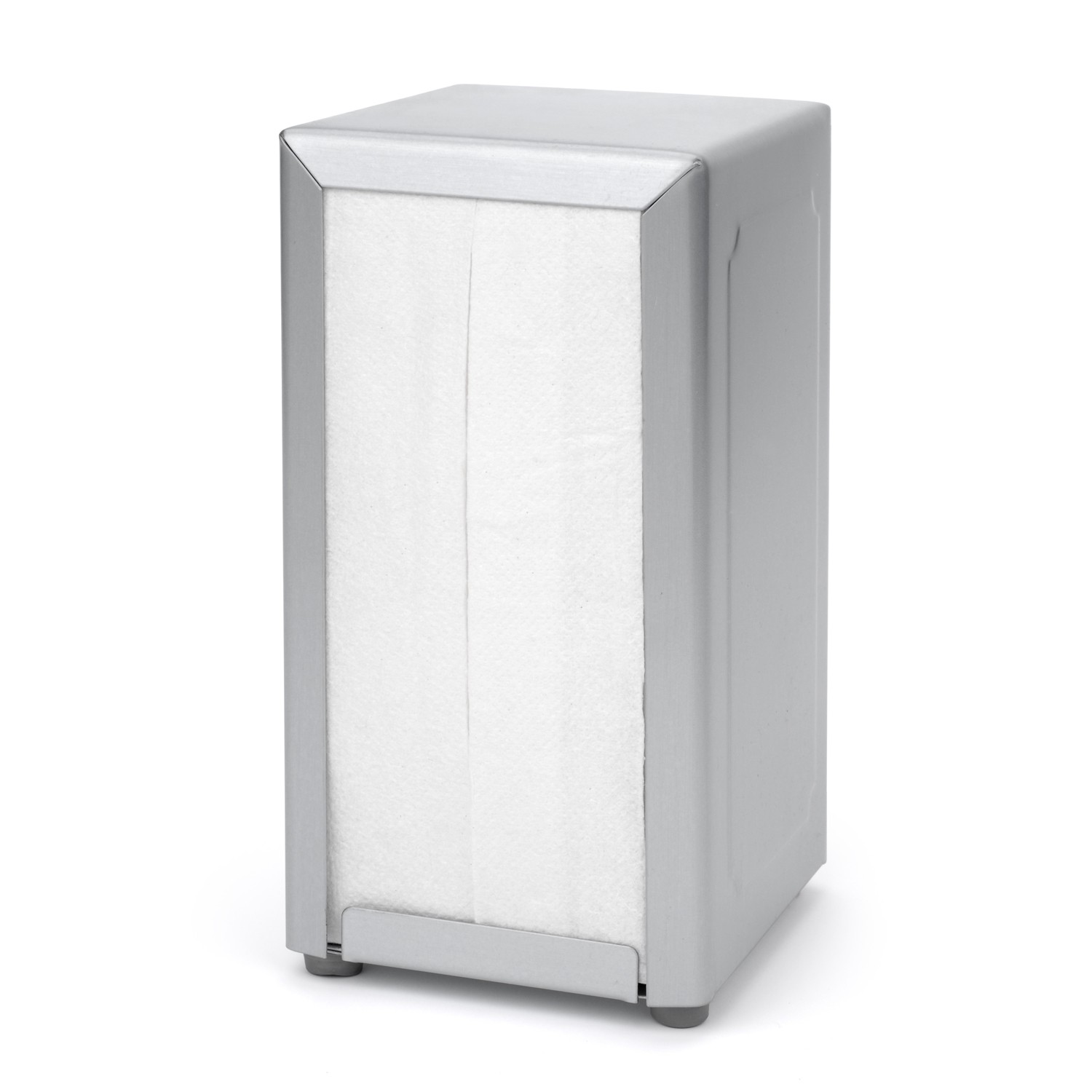 Palmer ND0031-13 Tabletop Tall Fold Napkin Dispenser Brushed Steel
