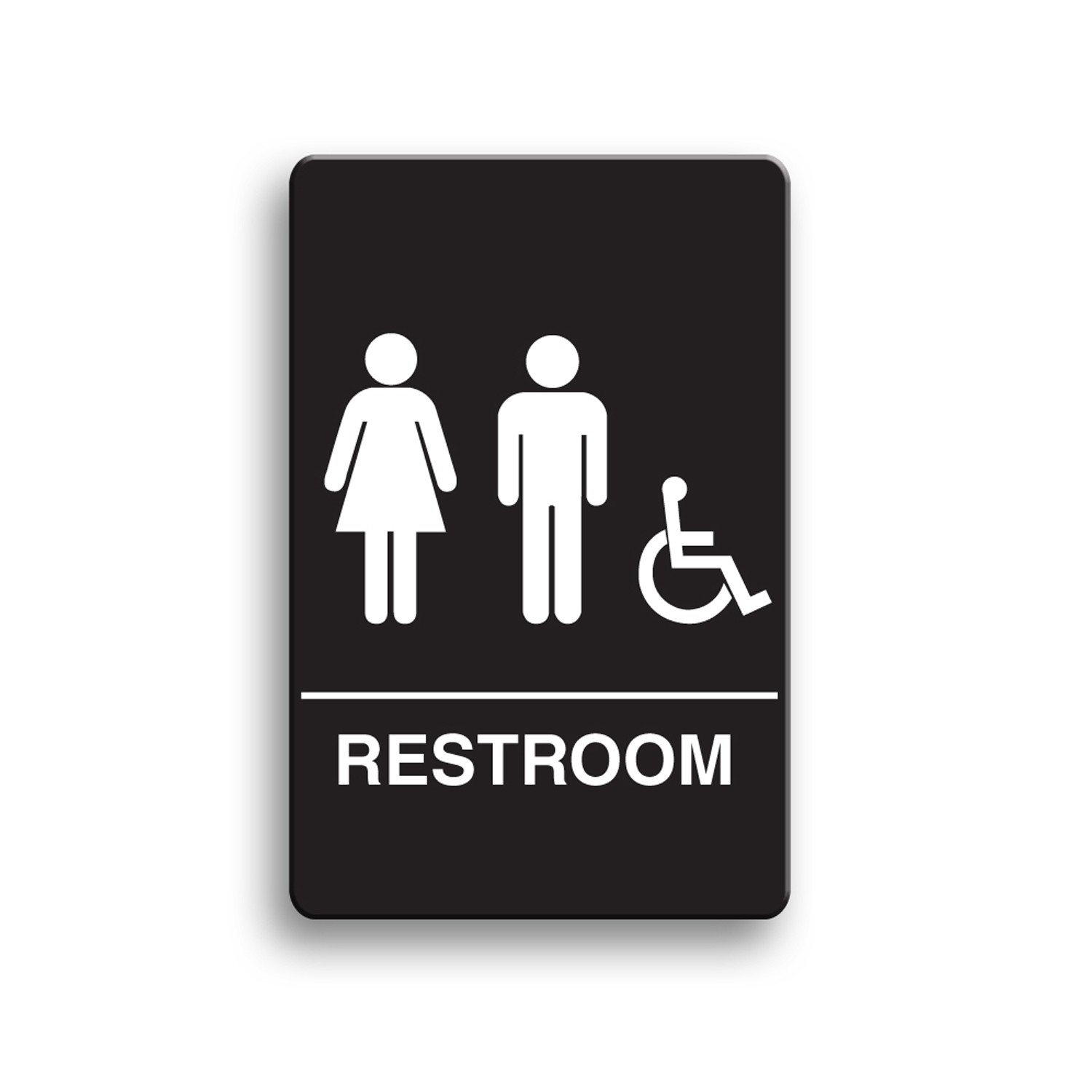 Palmer IS1006-16 Unisex Accessible Restroom Black