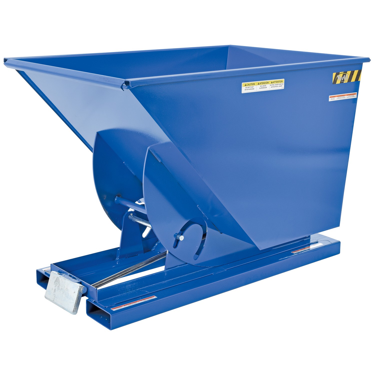 Vestil D-100-HD Self-Dump Hopper Hd 1 CU YD 6K Blue
