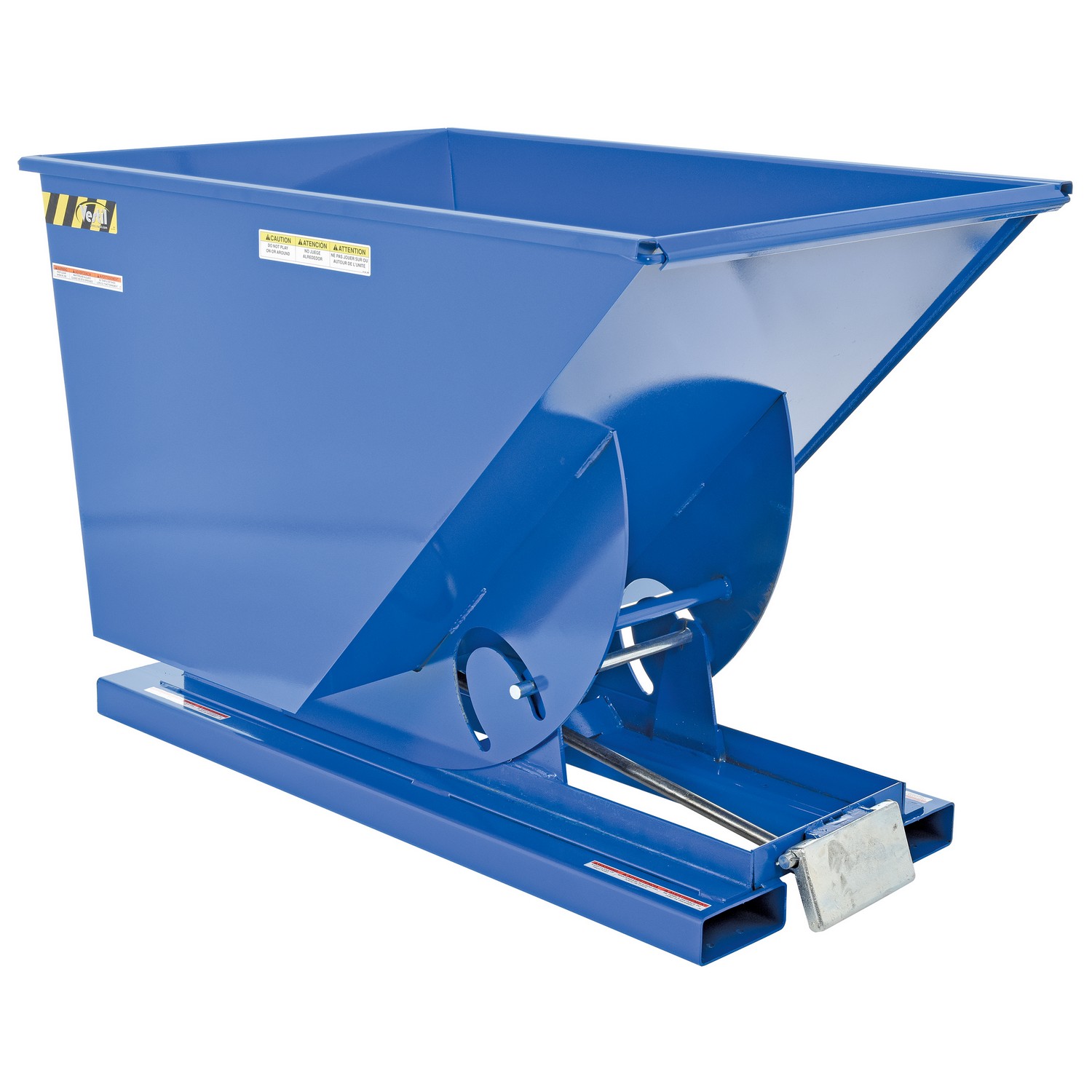 Vestil D-100-HD Self-Dump Hopper Hd 1 CU YD 6K Blue